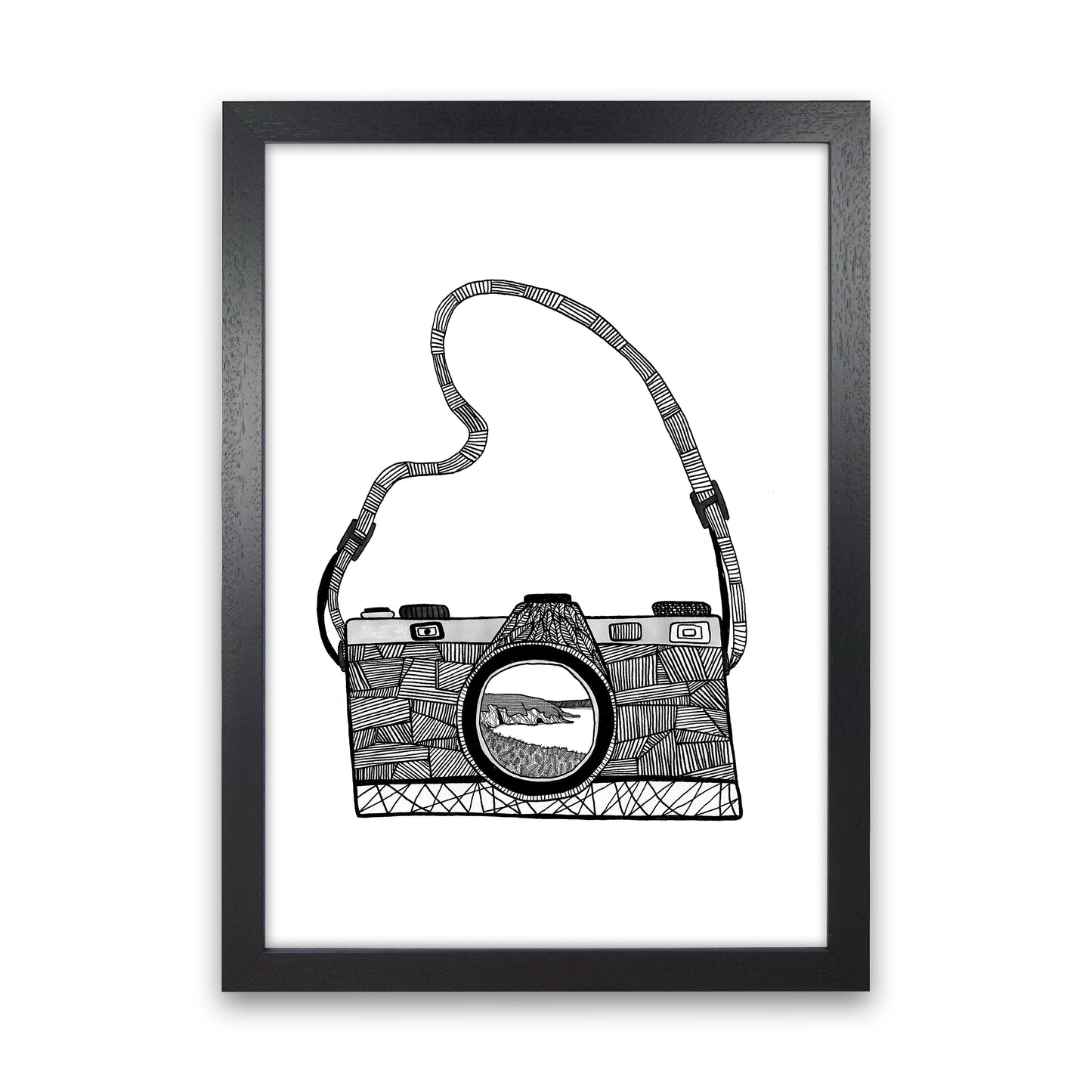Camera Art Print by Carissa Tanton Black Grain