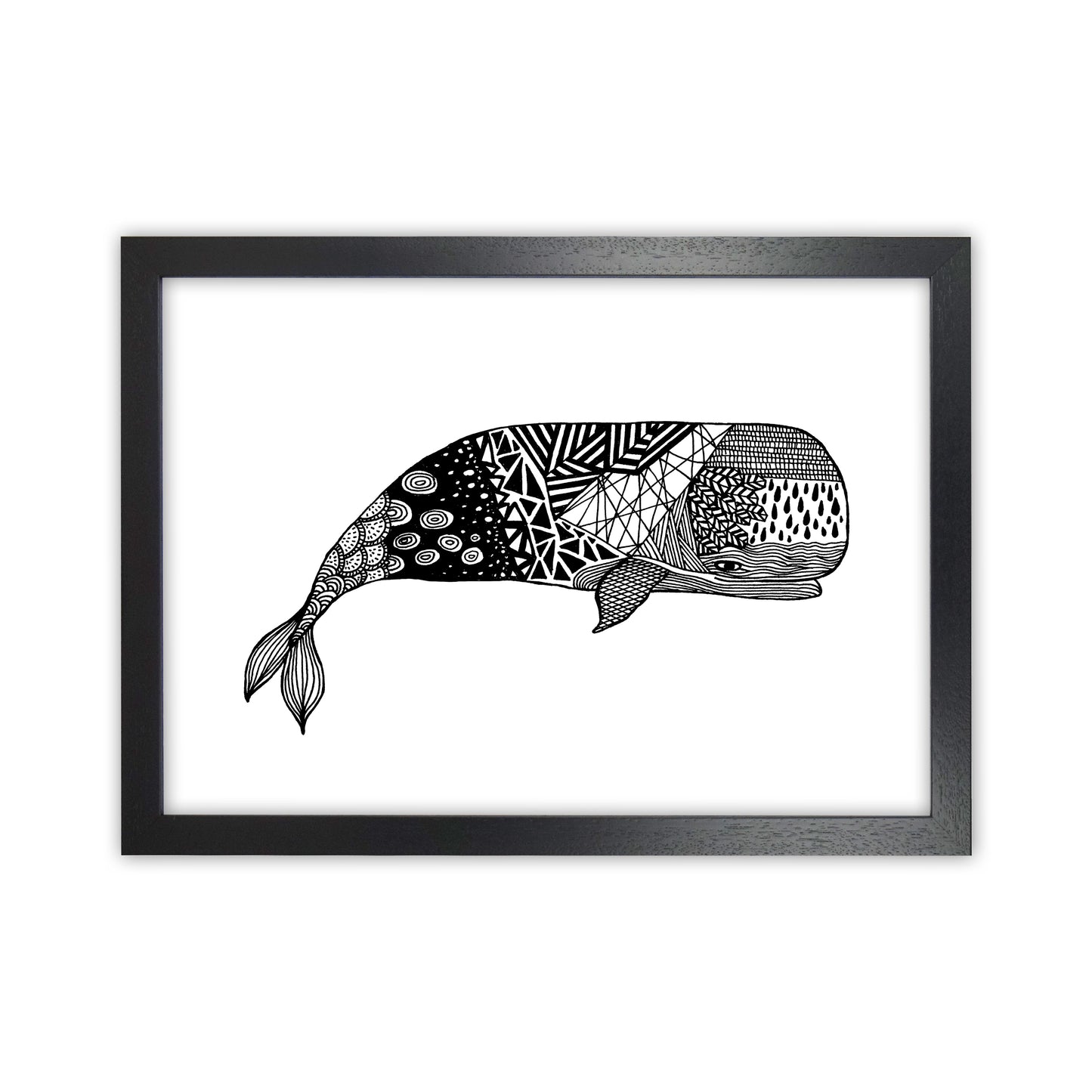 Whale Art Print by Carissa Tanton Black Grain