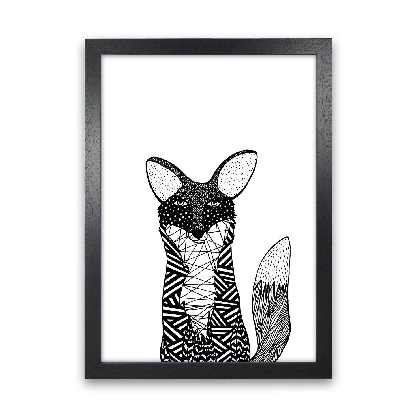 Fox Art Print by Carissa Tanton Black Grain