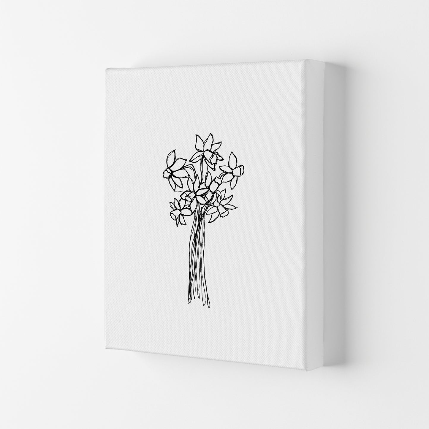 Daffodils Line Art Print by Carissa Tanton Canvas