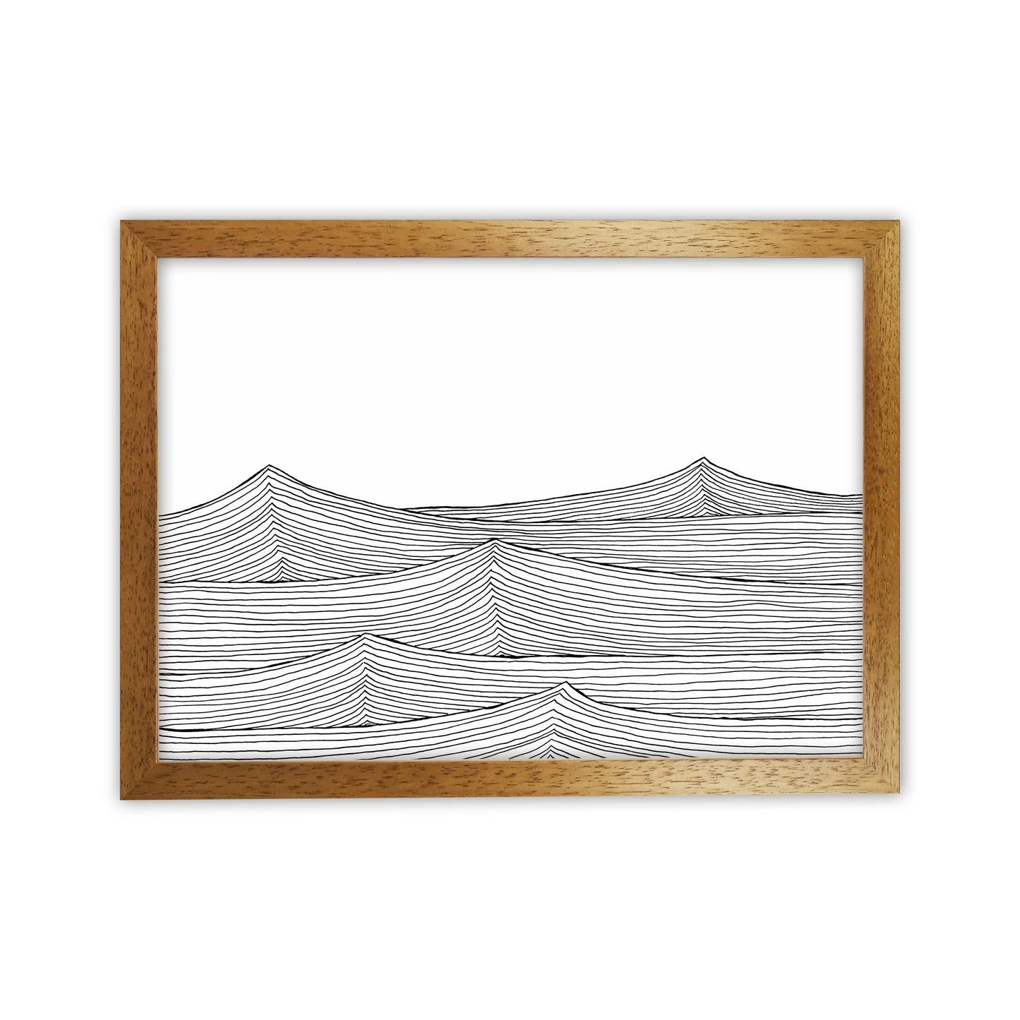 Continuous Sea Horizontal Art Print by Carissa Tanton Oak Grain
