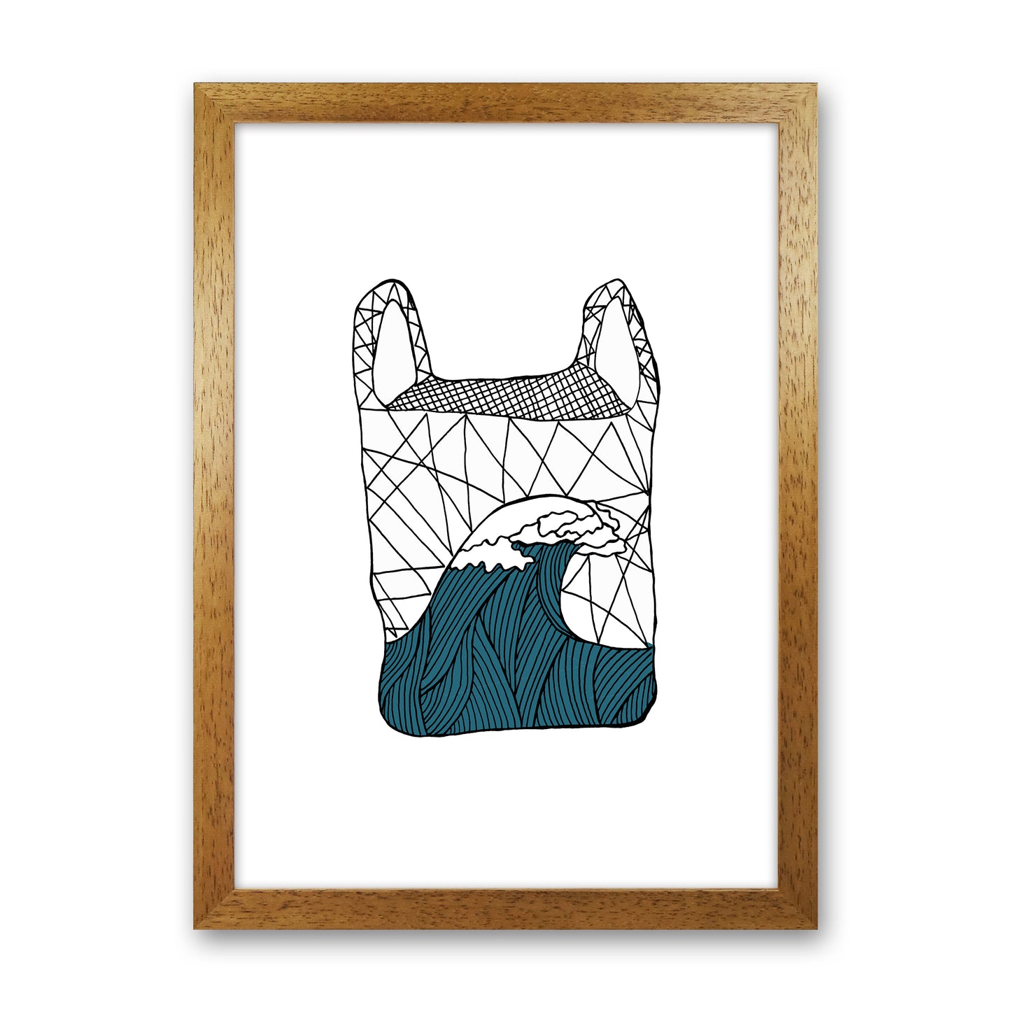 Plastic Bag Blue Art Print by Carissa Tanton Oak Grain
