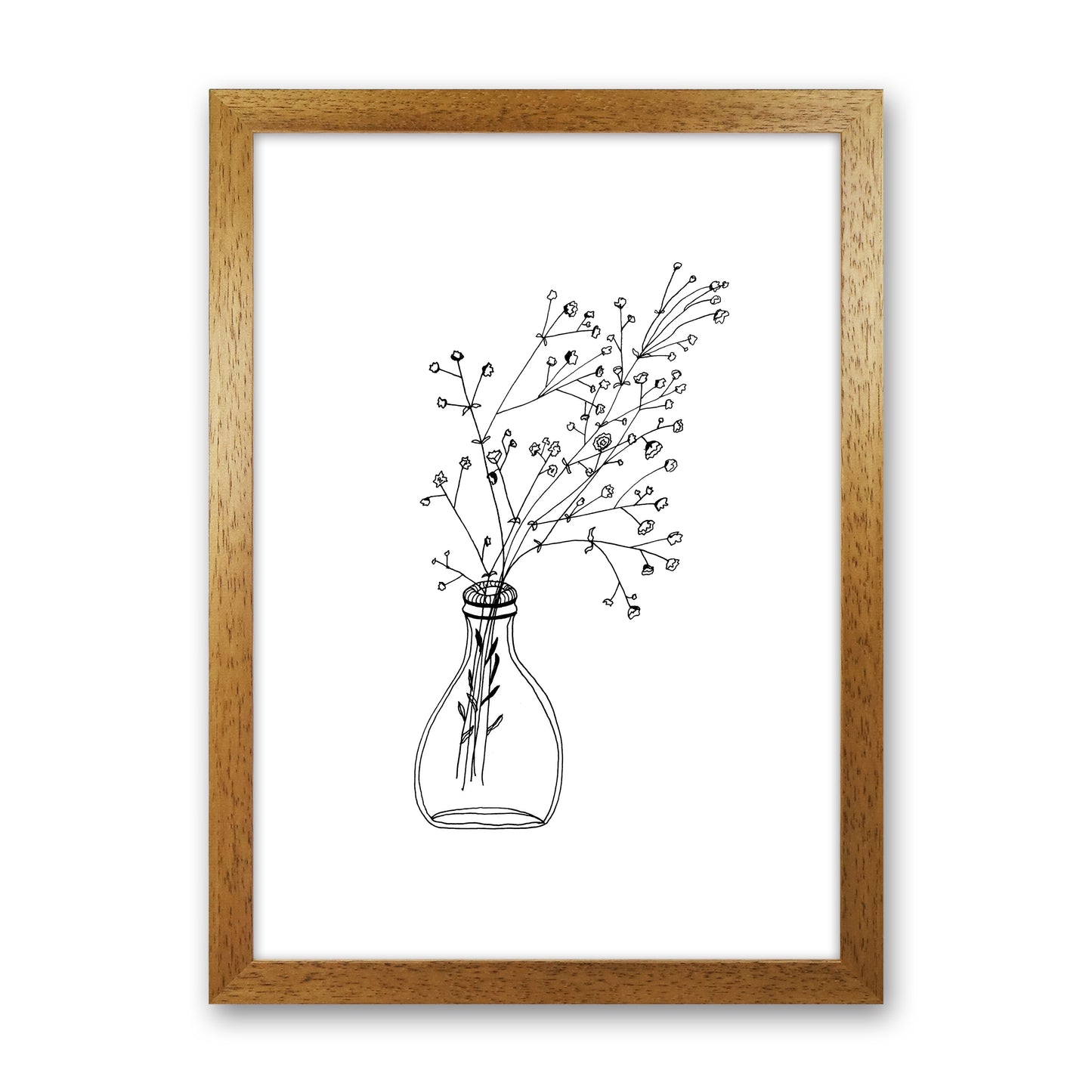 White Flowers Art Print by Carissa Tanton Oak Grain