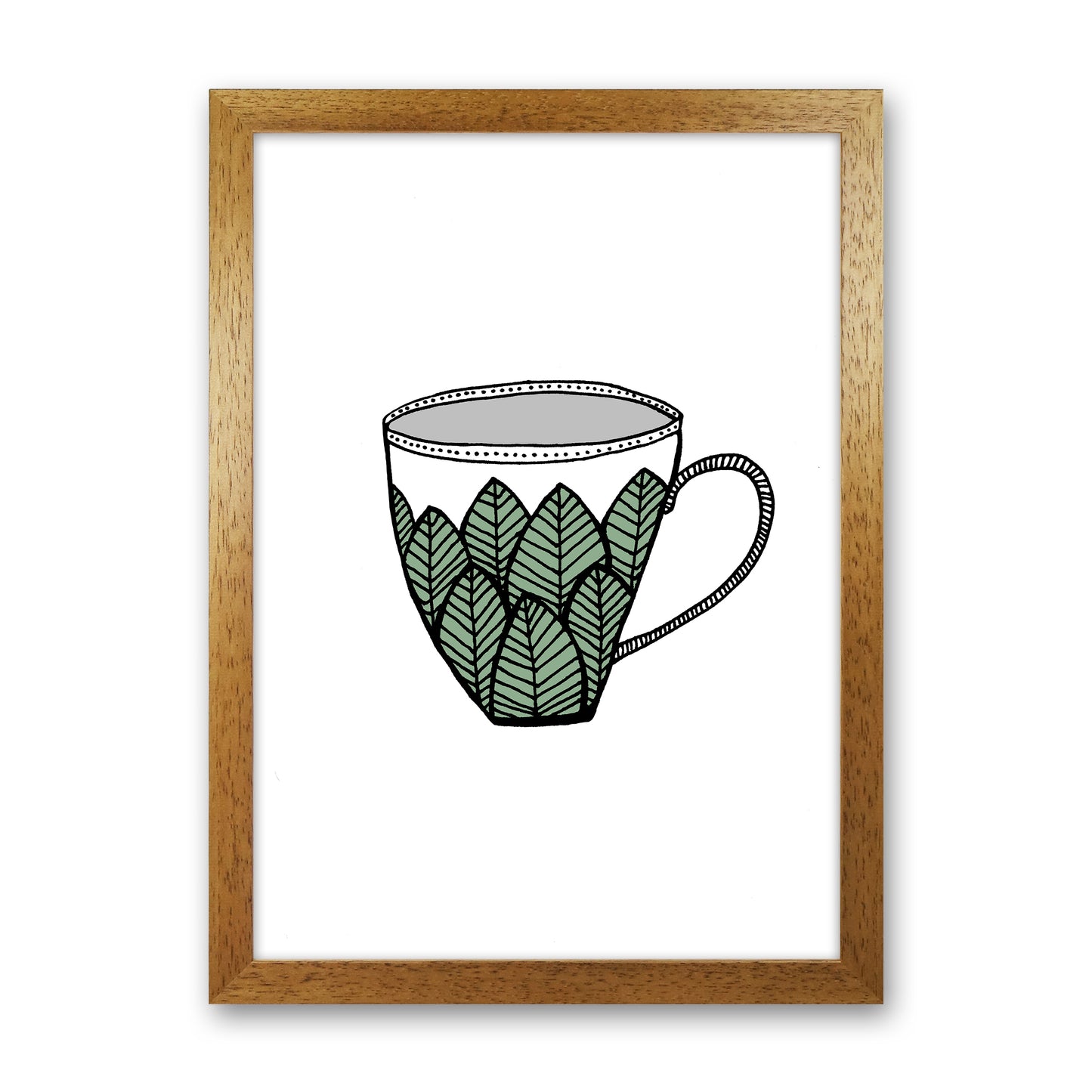 Teacup Leaves Art Print by Carissa Tanton Oak Grain