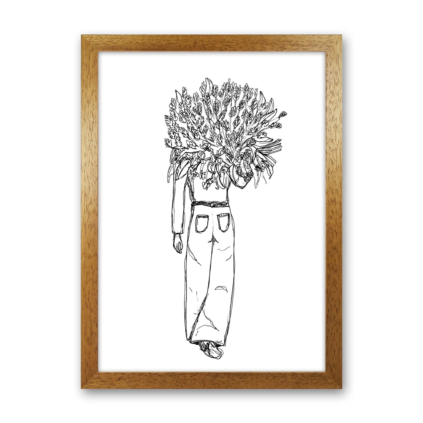 Flower Woman Art Print by Carissa Tanton Oak Grain