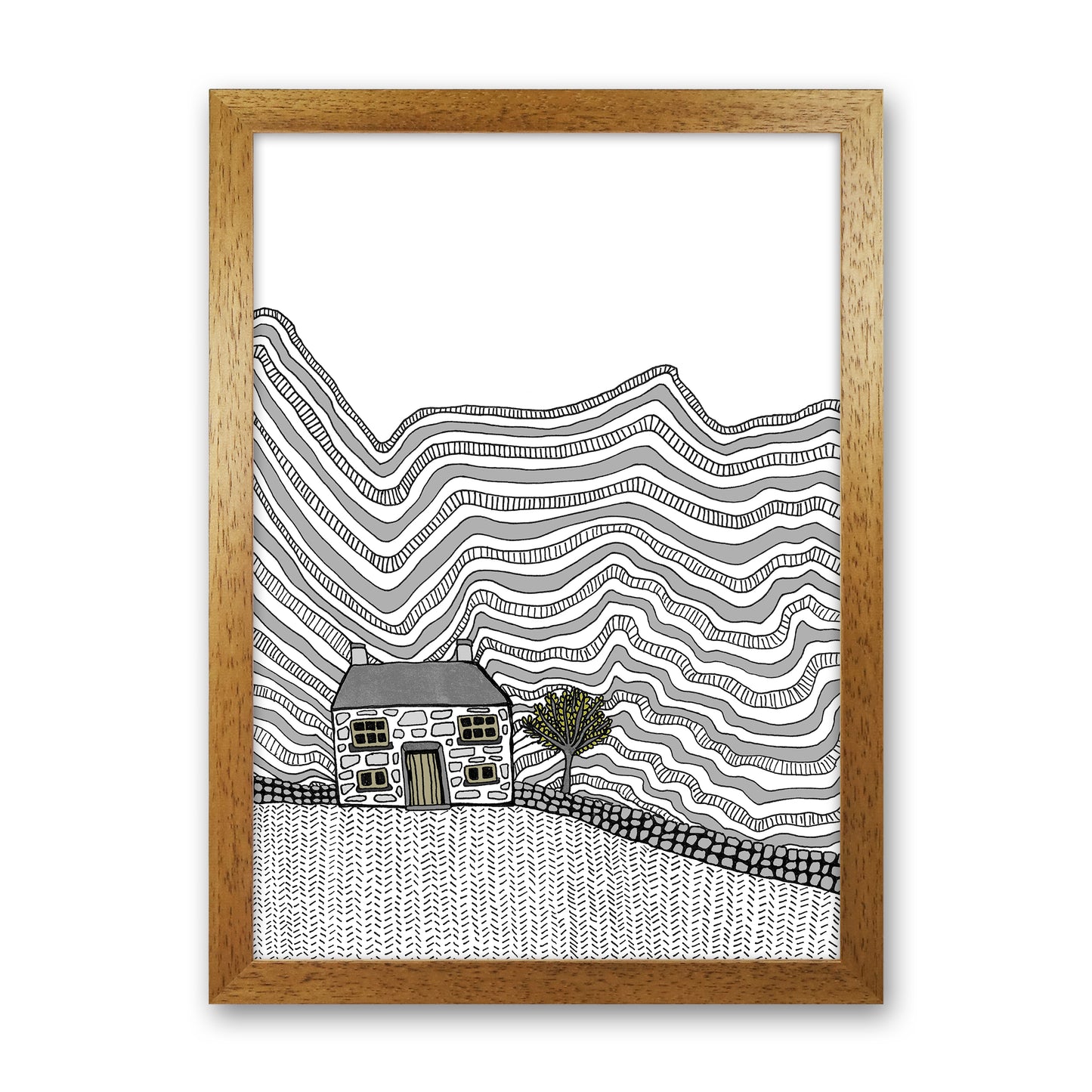 Welsh House Art Print by Carissa Tanton Oak Grain