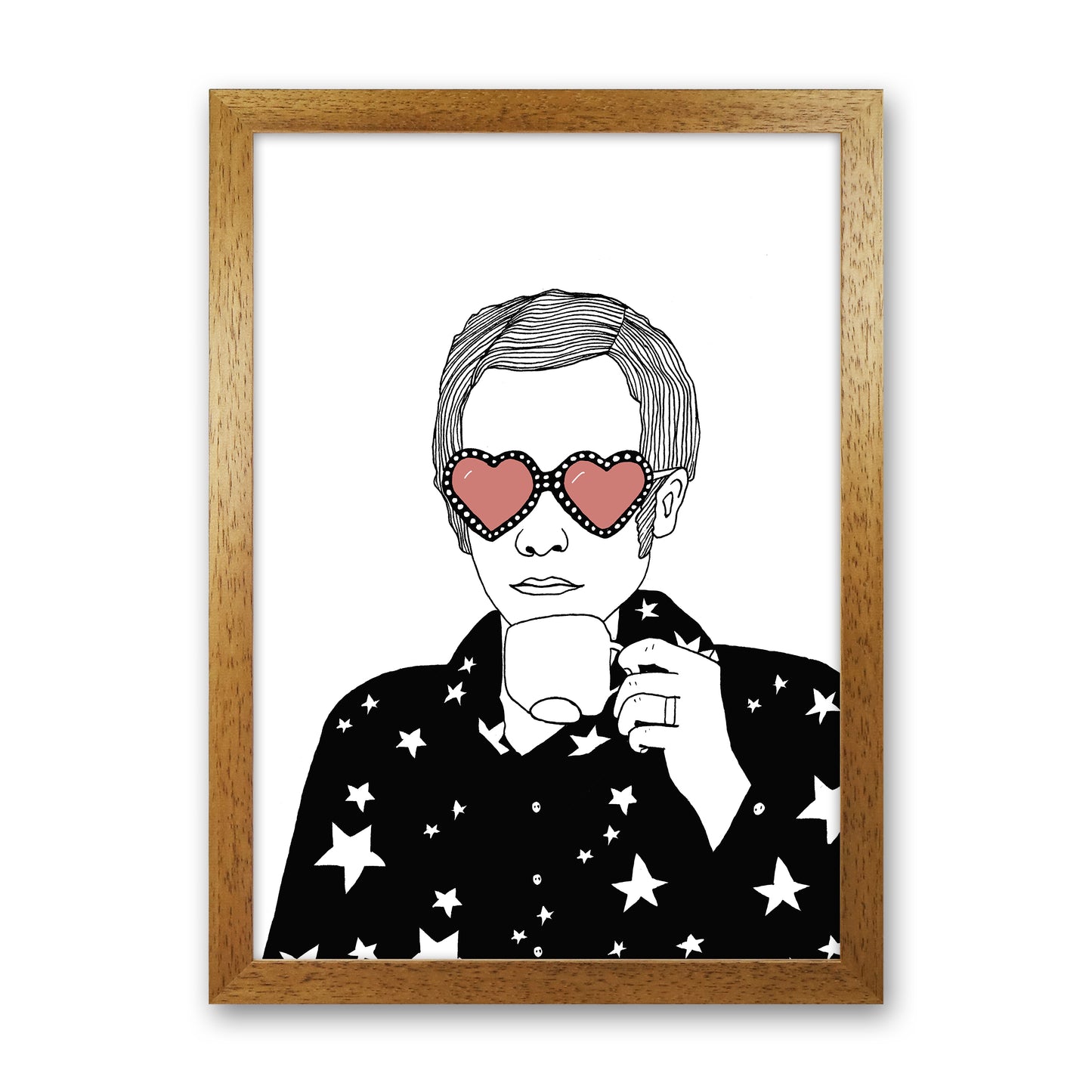 Elton John Art Print by Carissa Tanton Oak Grain