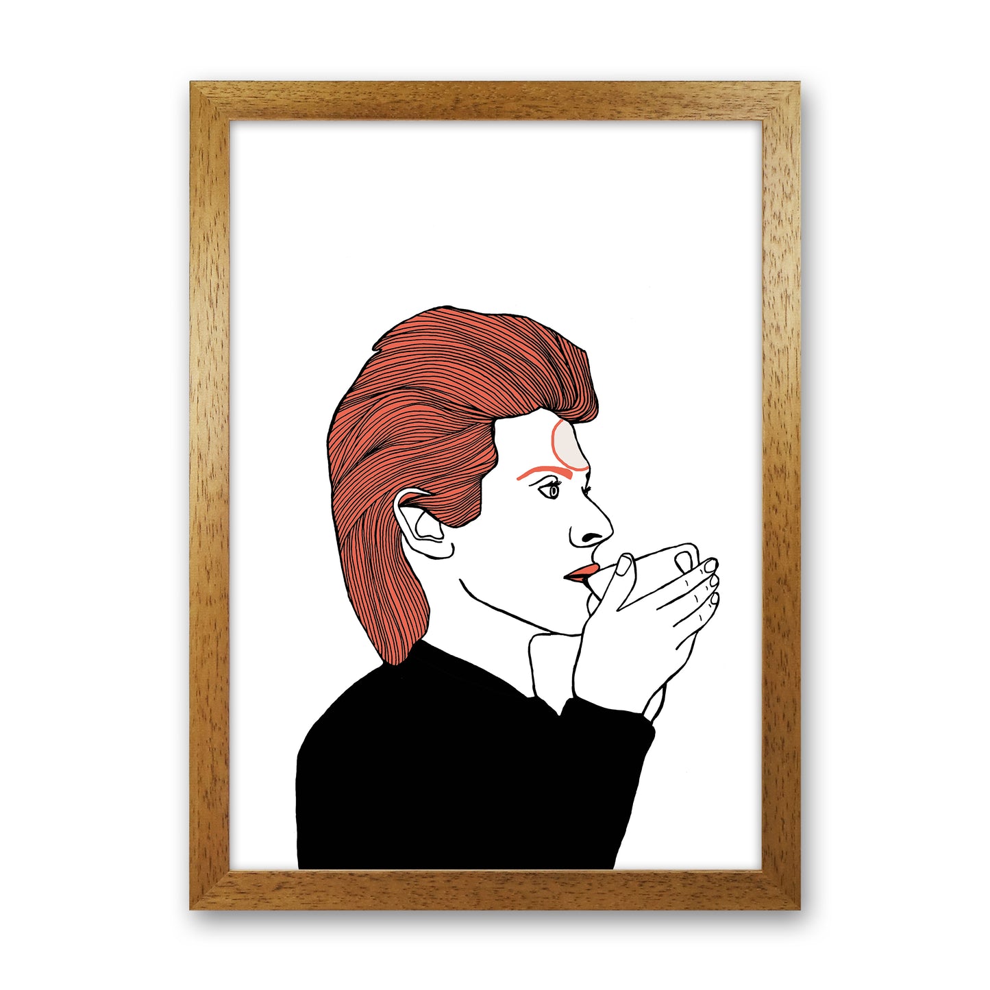 Bowie Tea Art Print by Carissa Tanton Oak Grain