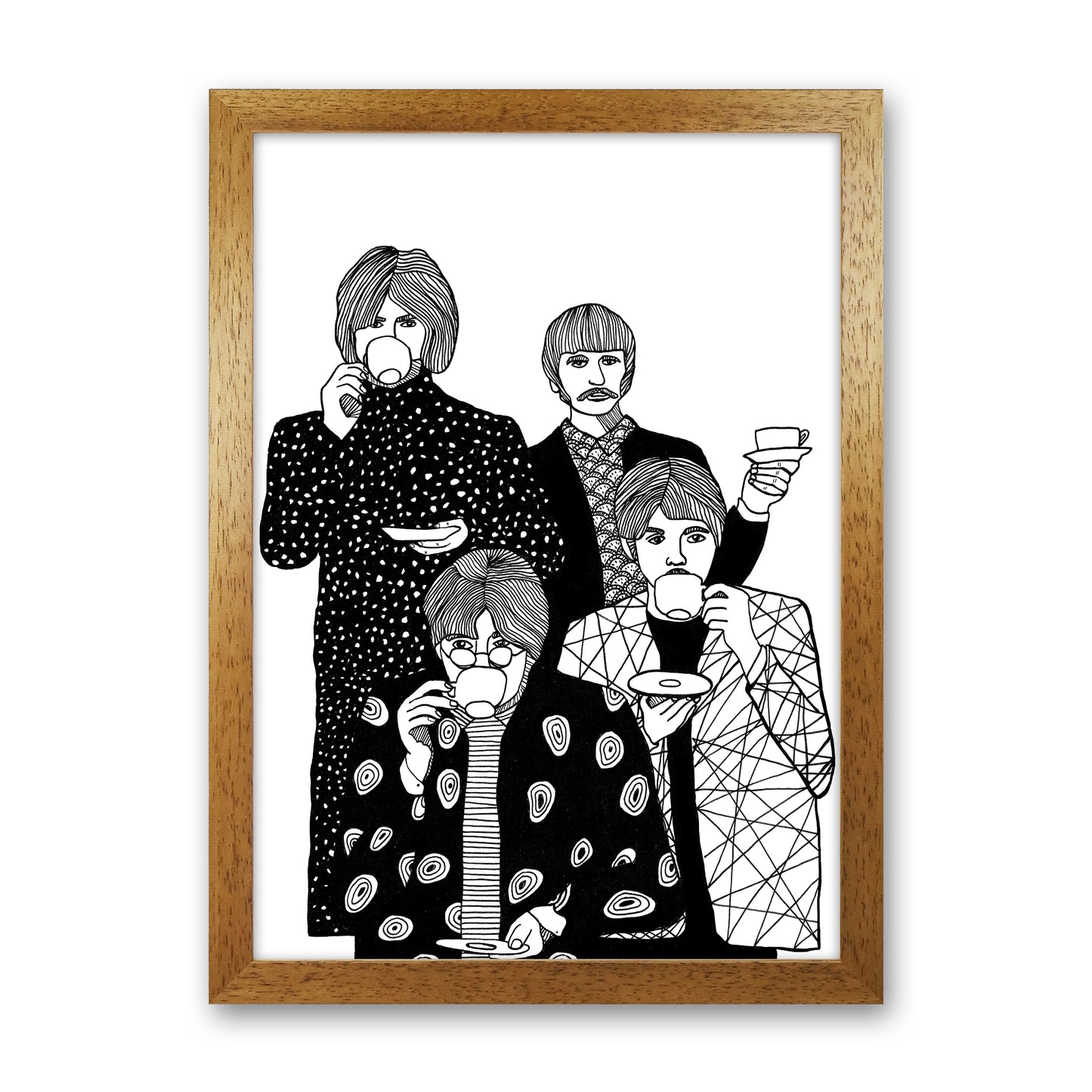 X Beatles Art Print by Carissa Tanton Oak Grain