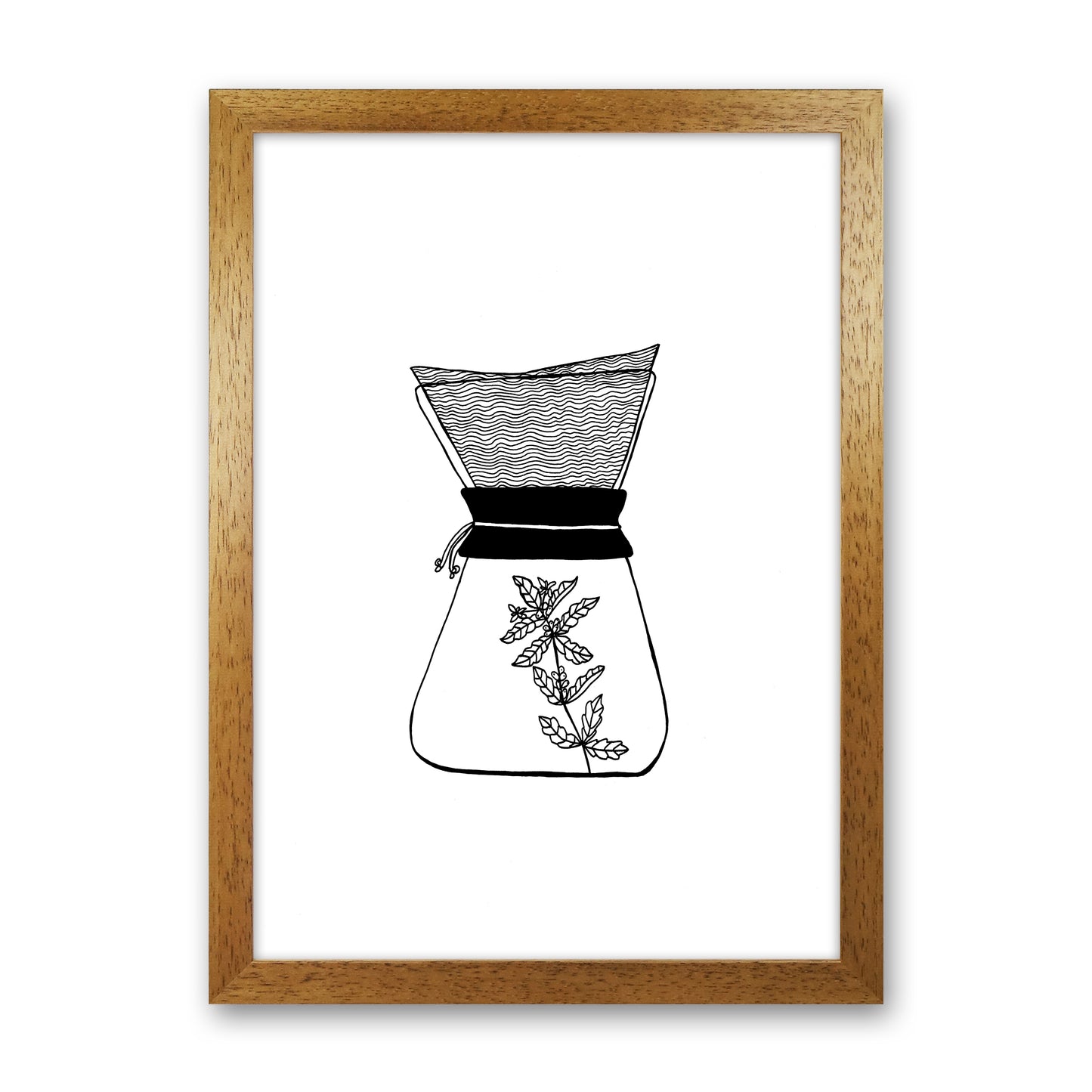 Chemex Art Print by Carissa Tanton Oak Grain