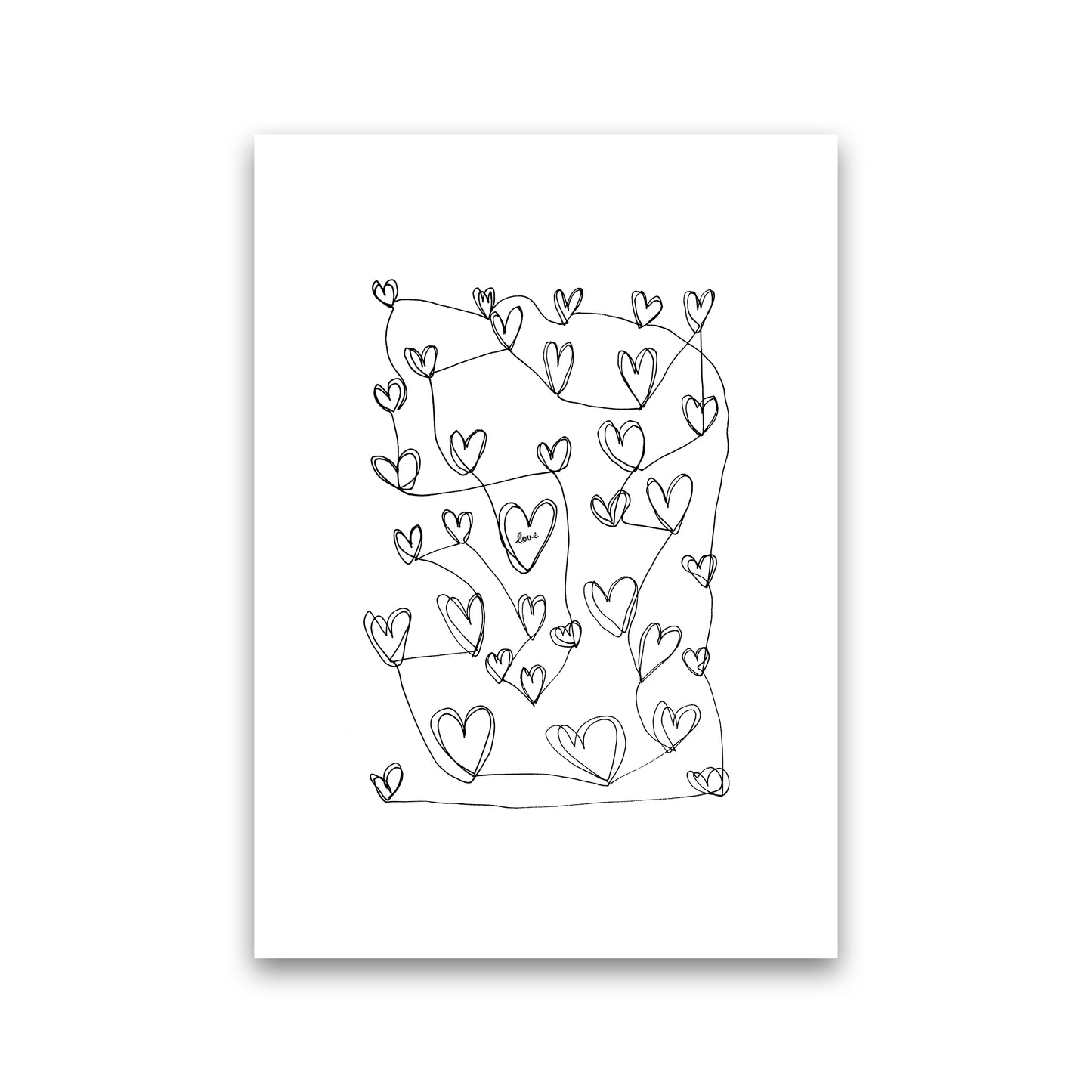 Continuous Hearts Art Print by Carissa Tanton Print Only