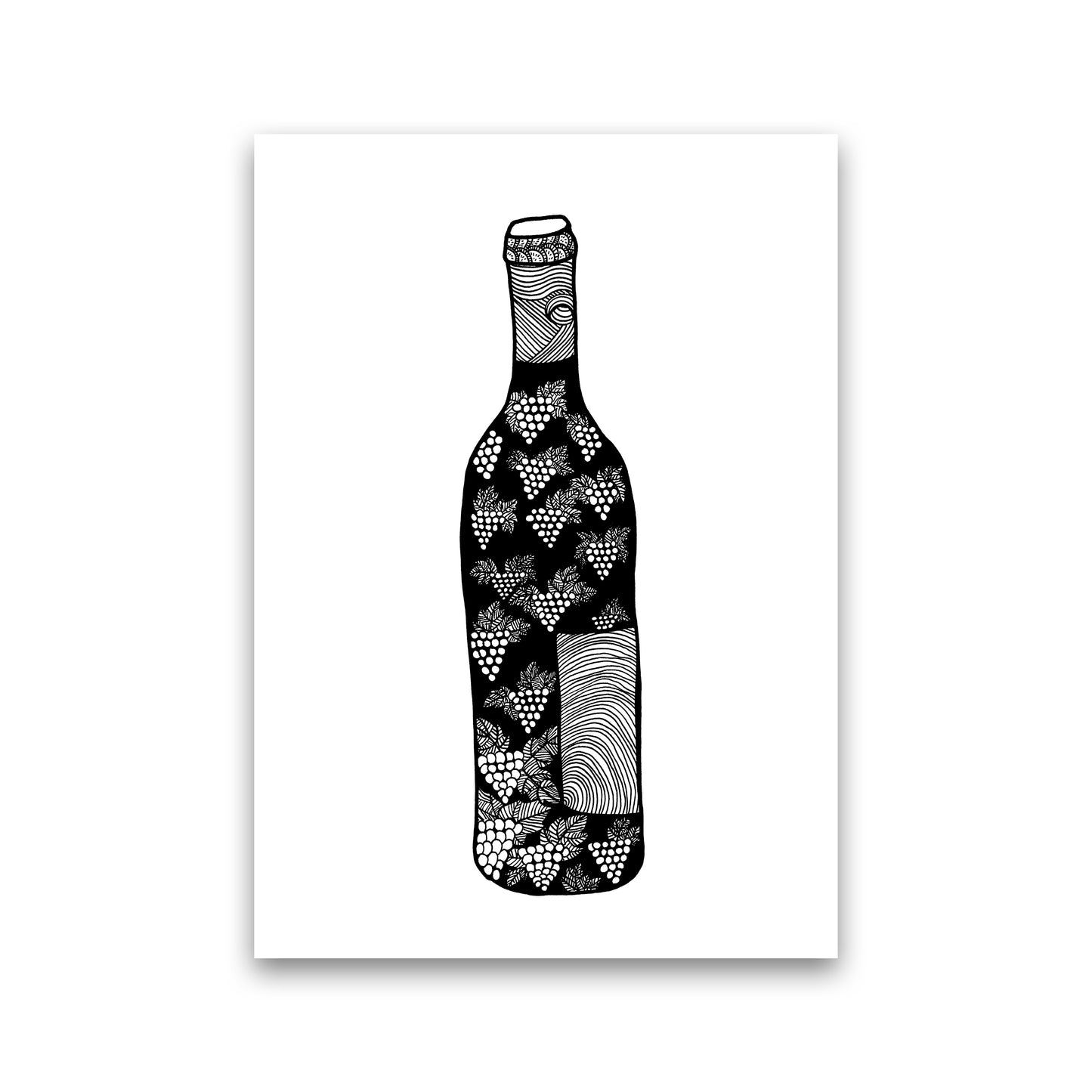 Wine Bottle Art Print by Carissa Tanton Print Only
