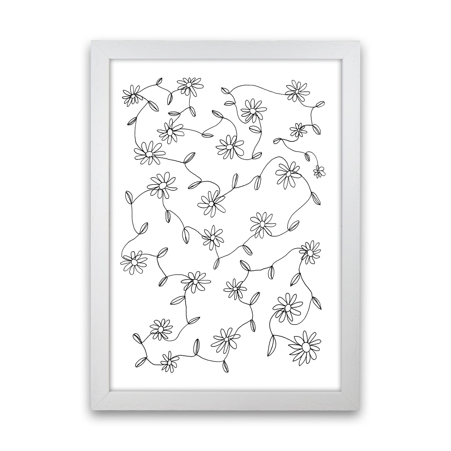 September Daisies Art Print by Carissa Tanton White Grain