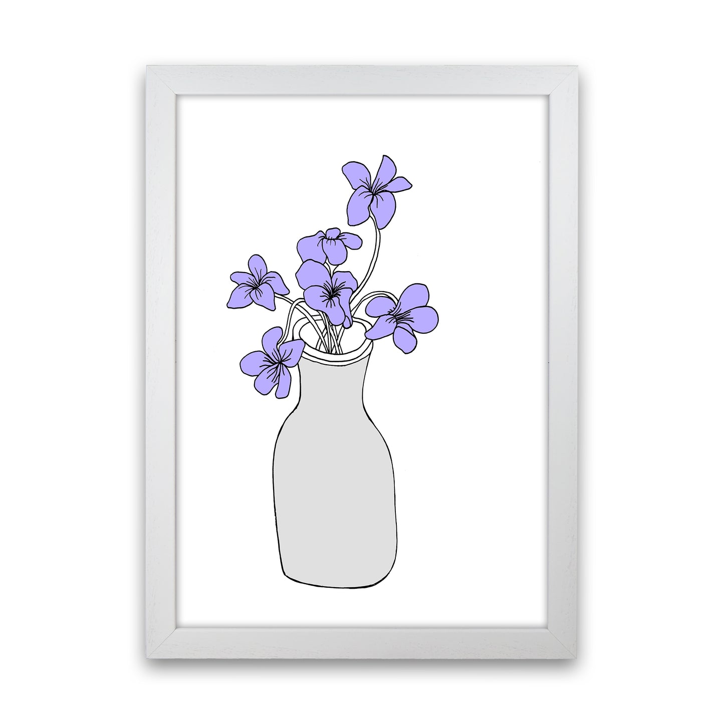 Sweet Violets Art Print by Carissa Tanton White Grain