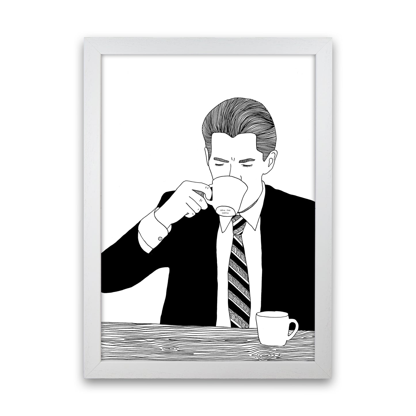 Agent Cooper Art Print by Carissa Tanton White Grain