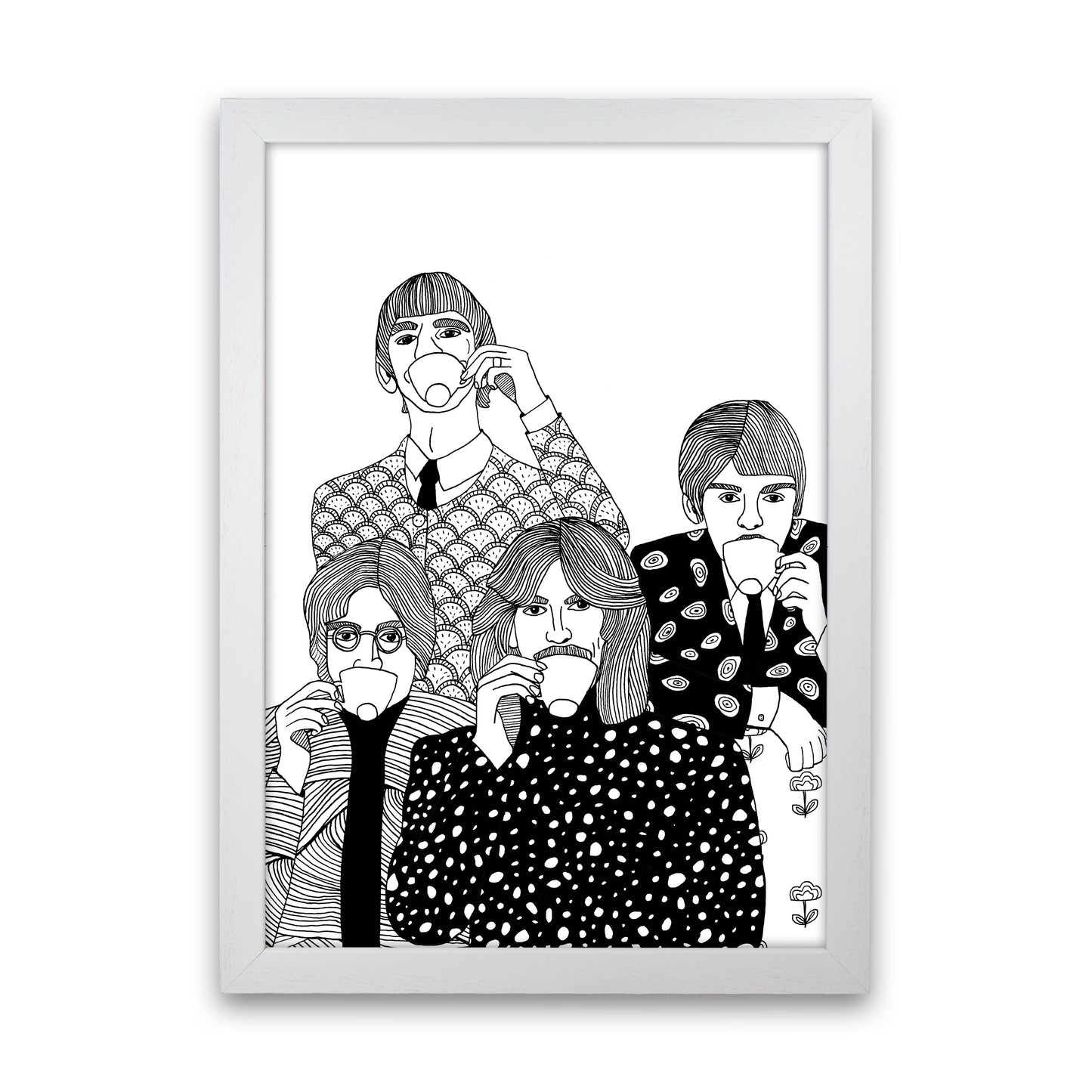Beatles Tea Art Print by Carissa Tanton White Grain