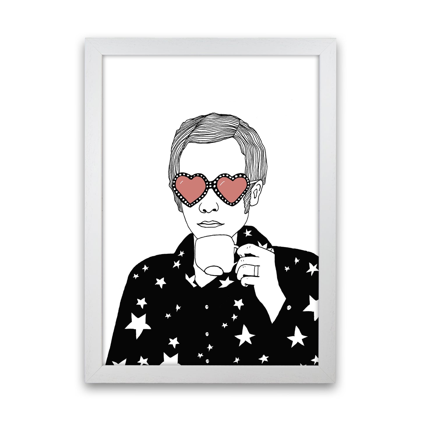 Elton John Art Print by Carissa Tanton White Grain