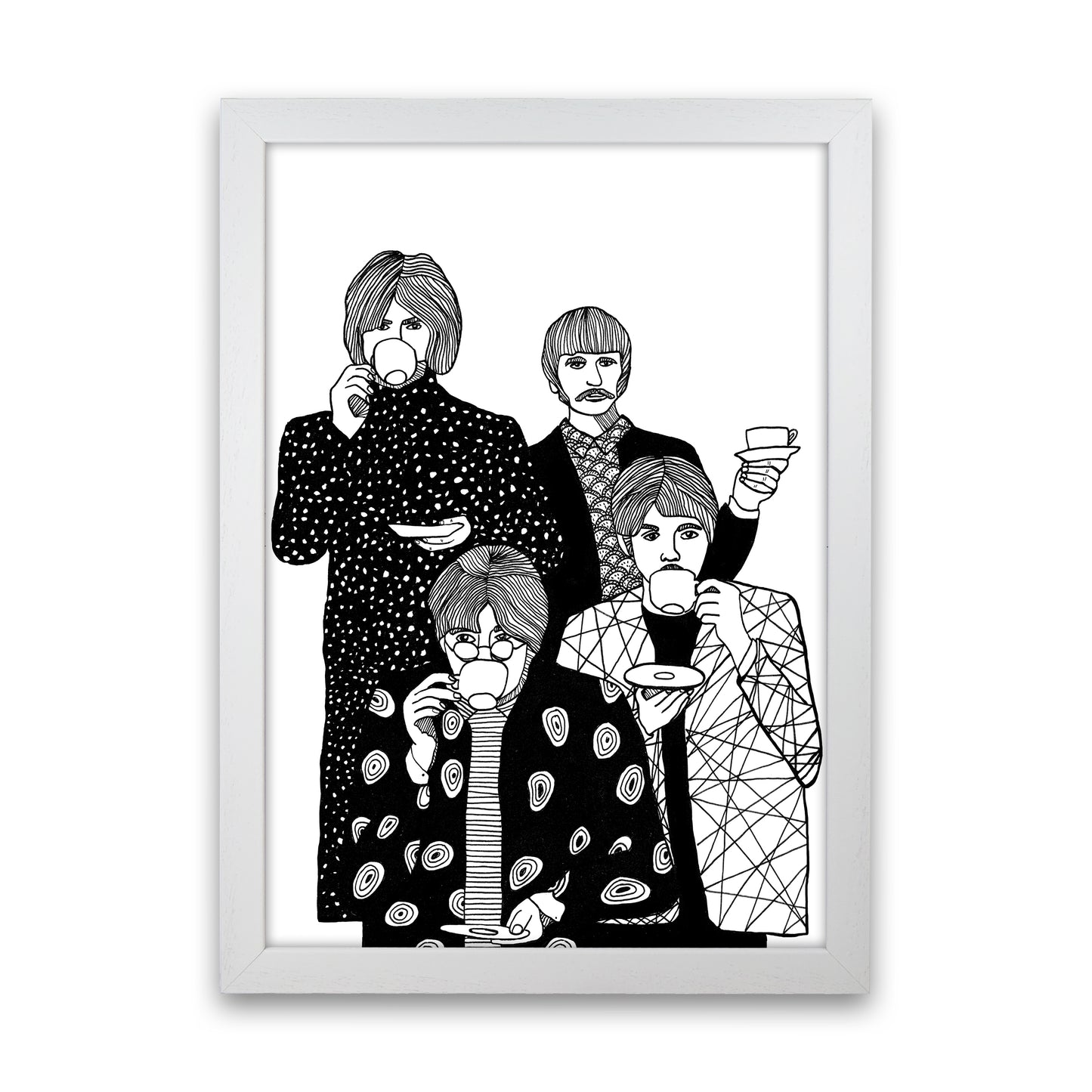 X Beatles Art Print by Carissa Tanton White Grain