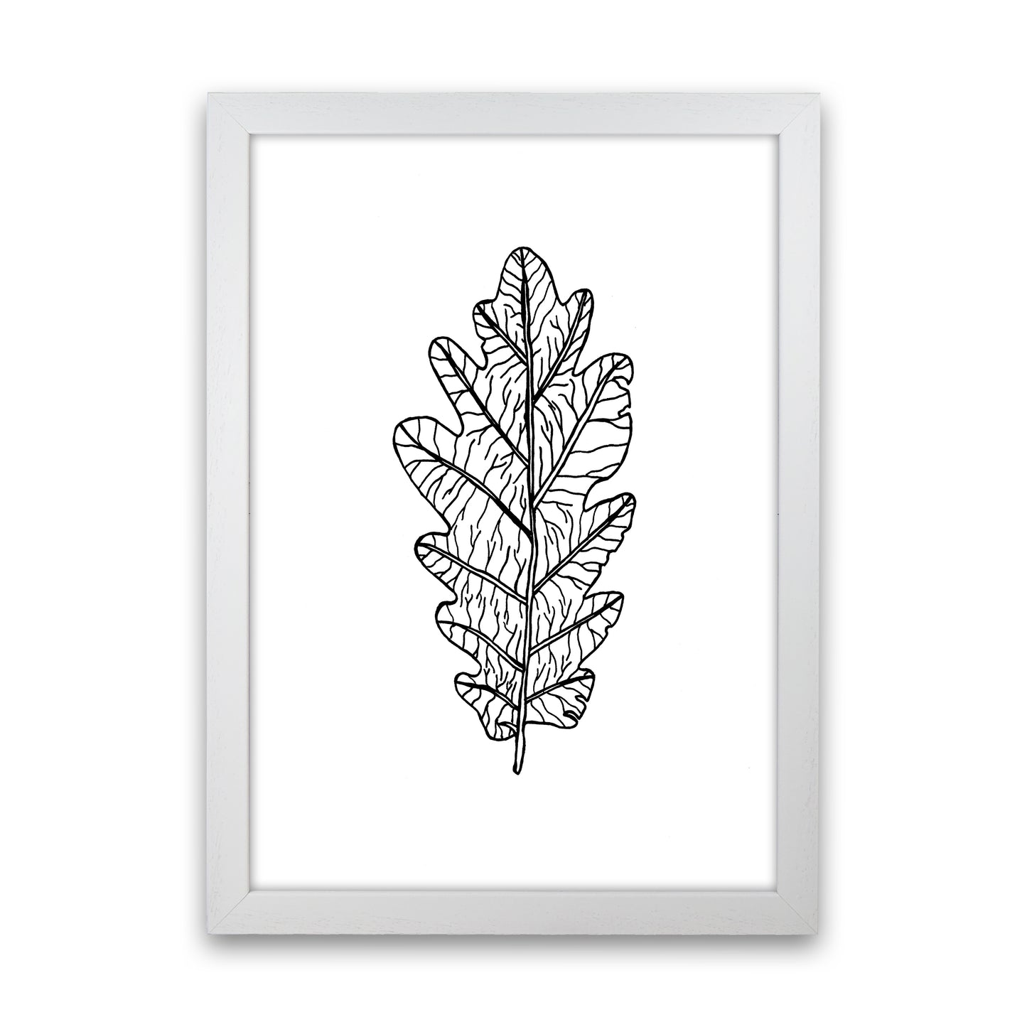 Oak Leaf Art Print by Carissa Tanton White Grain