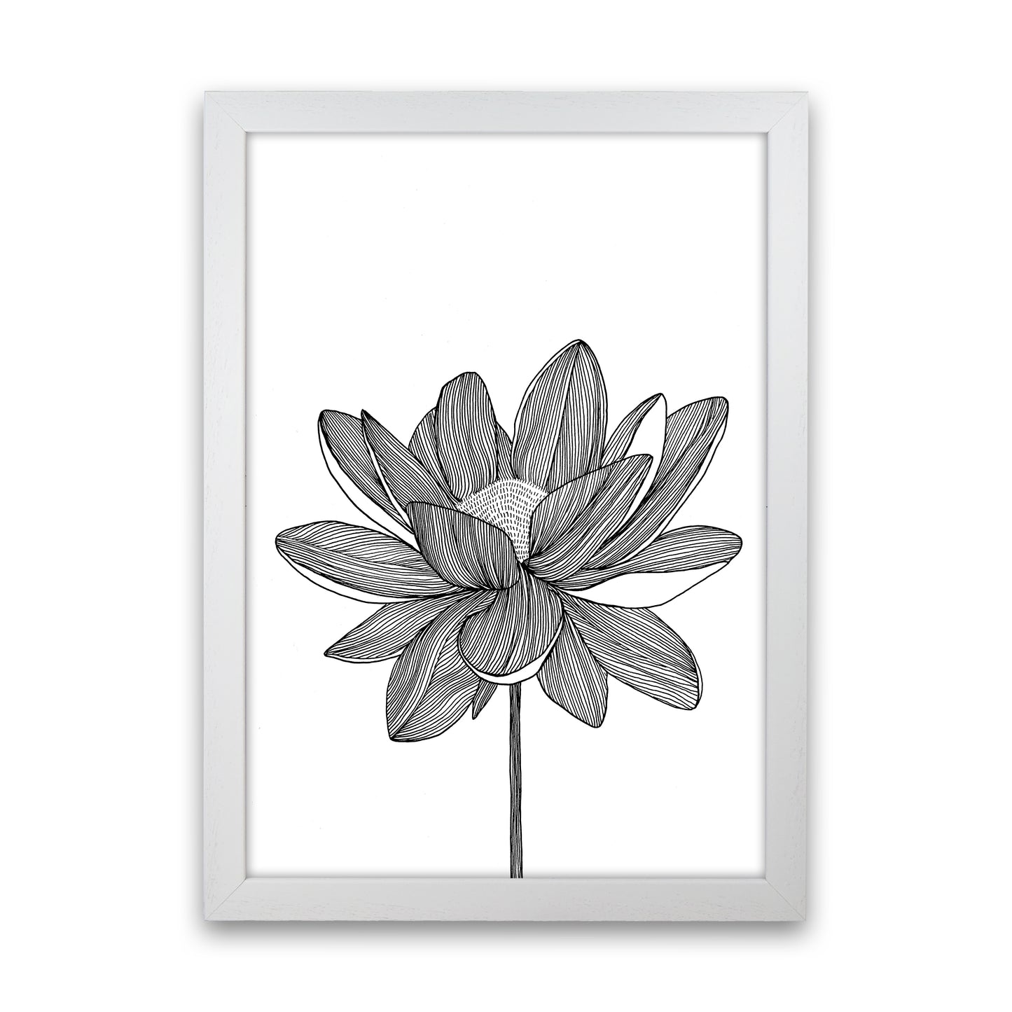 Lotus Art Print by Carissa Tanton White Grain