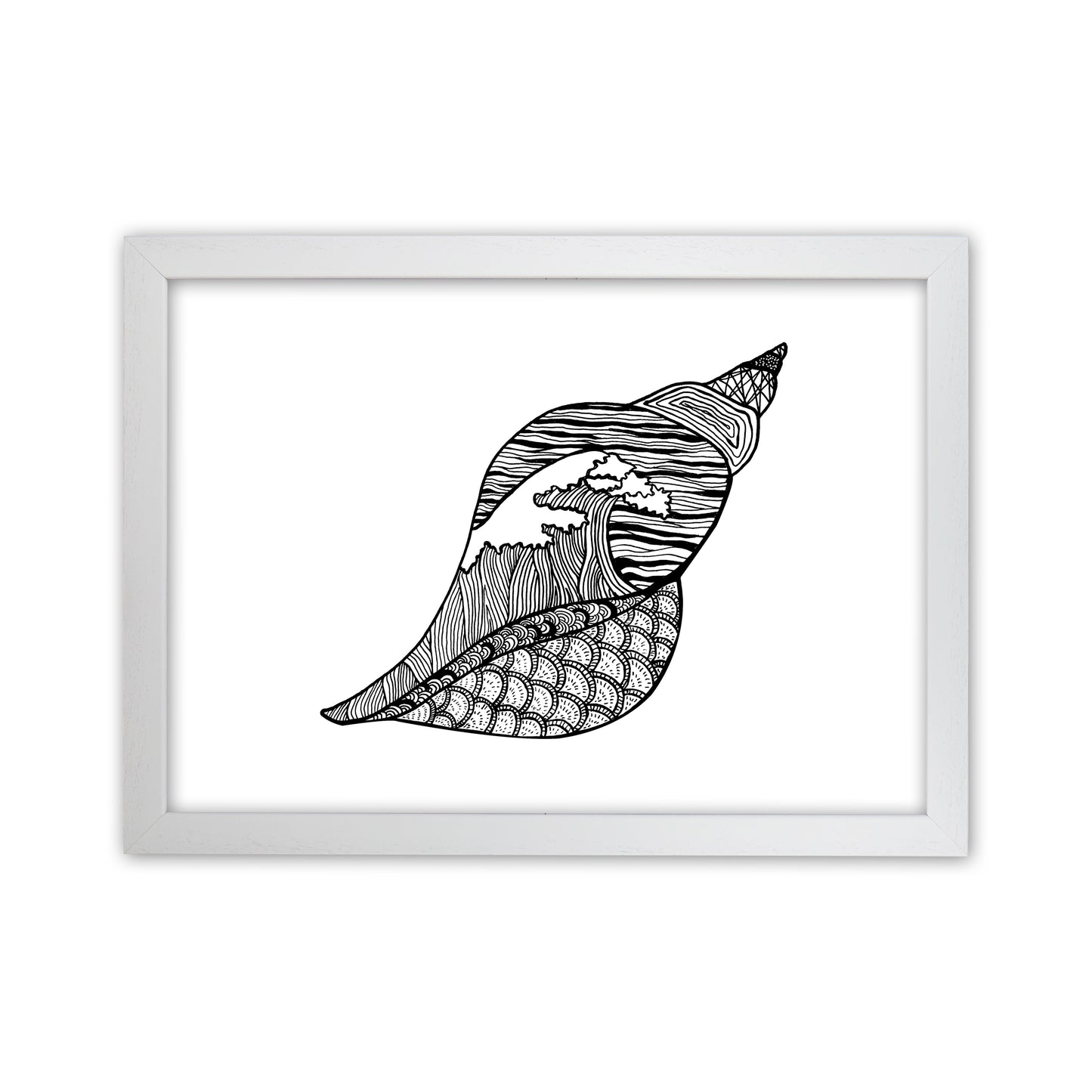 Shell Art Print by Carissa Tanton White Grain