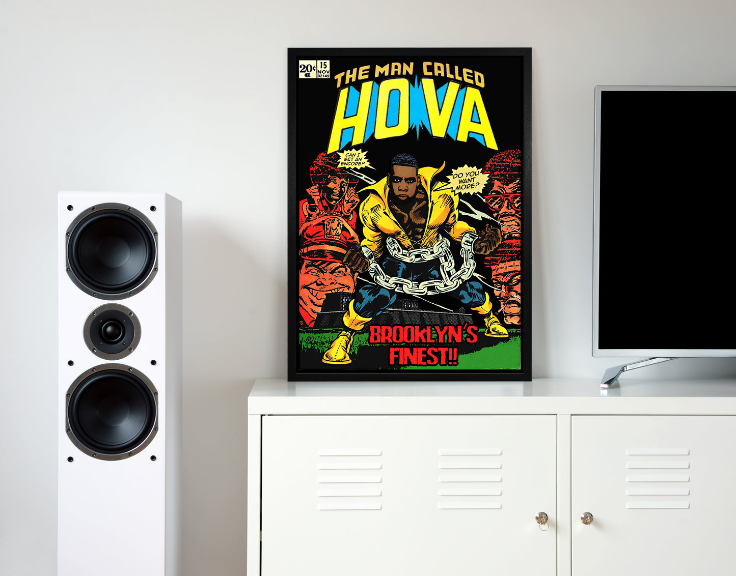The man called hova retro music poster framed wall art print