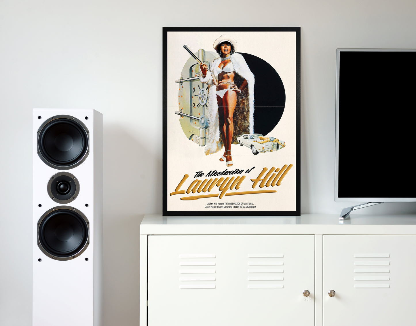 The miseducation of lauryn hill retro music poster framed wall art print