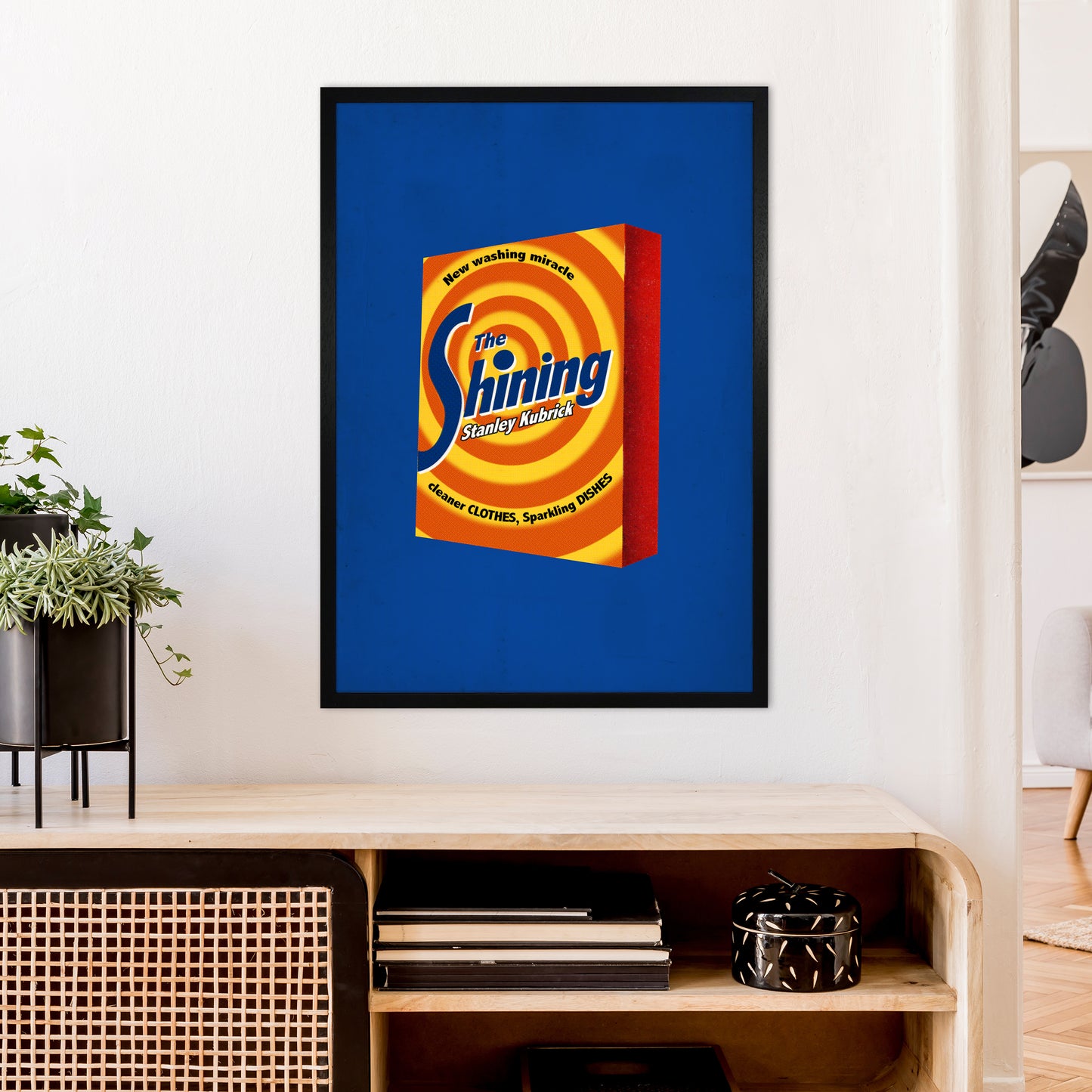 Shining Shot by David Redon Retro Movie Poster Framed Wall Art Print A1 White Frame