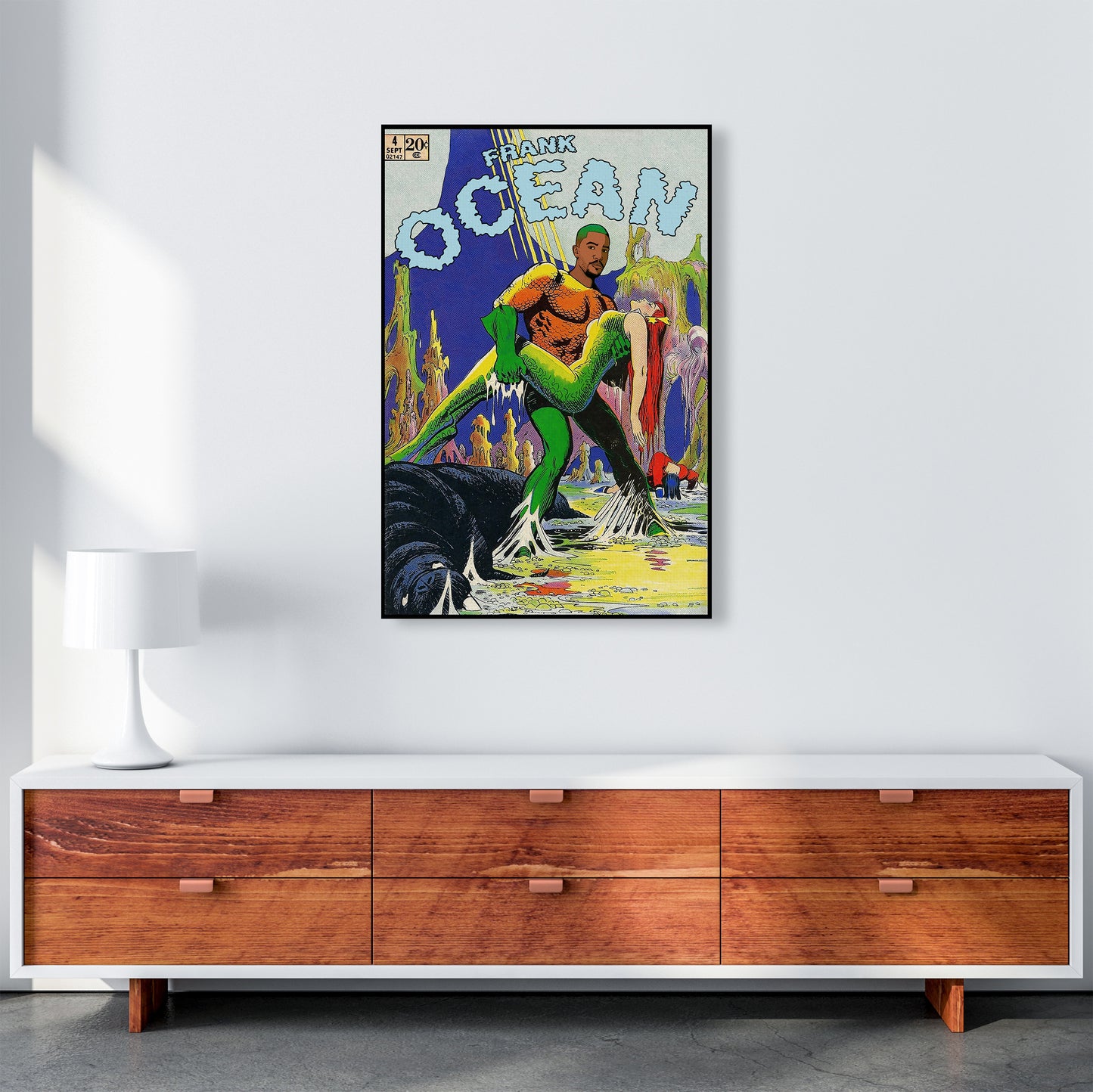 Ocean by David Redon Retro Music Poster Framed Wall Art Print A1 Canvas