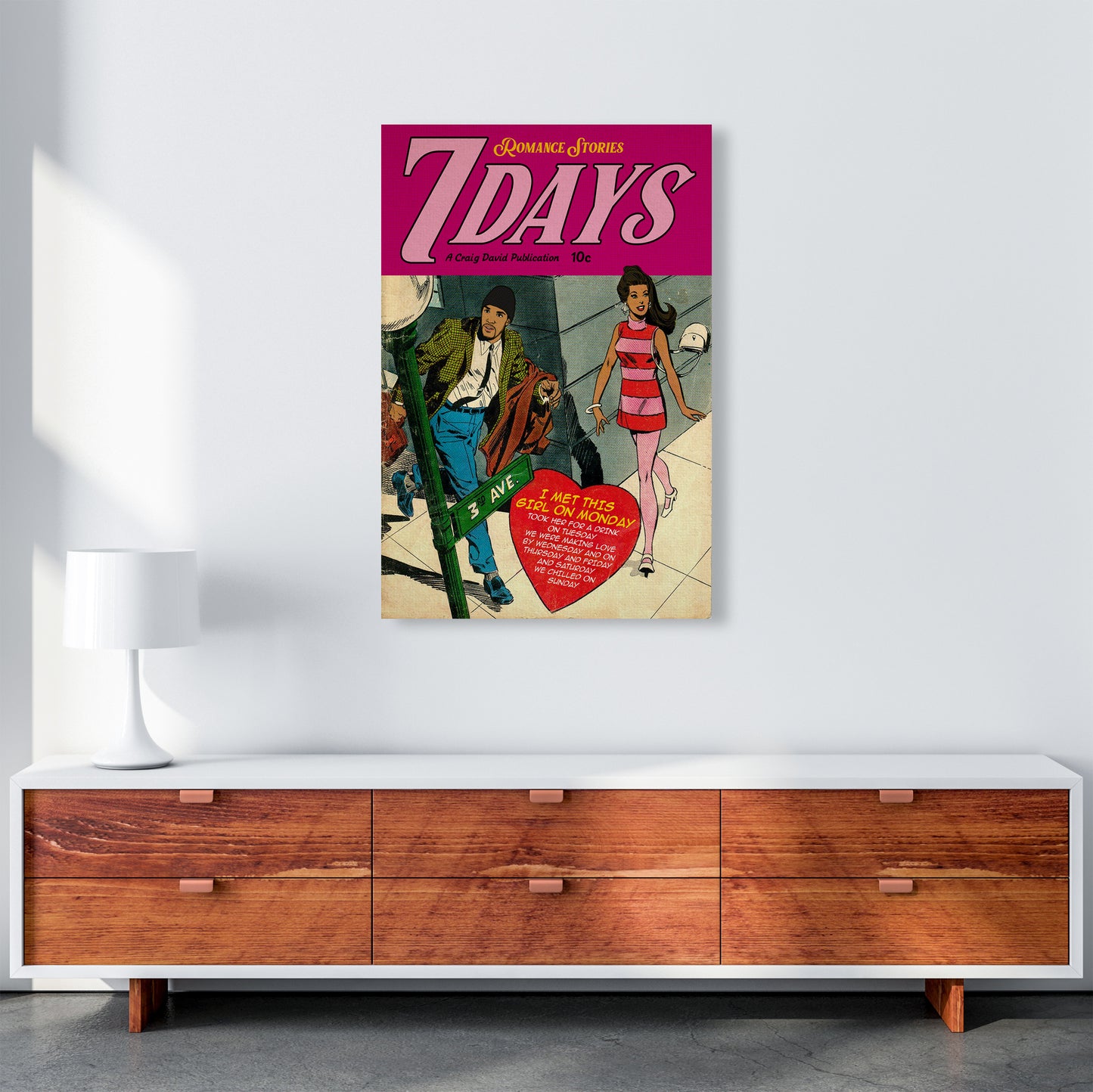 7 Days Music Poster Art Print by David Redon A1 Canvas