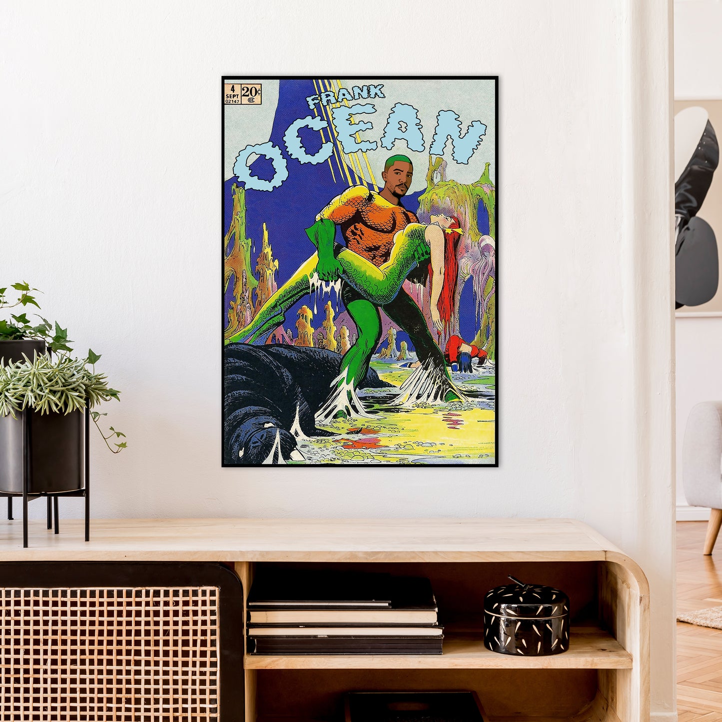 Ocean by David Redon Retro Music Poster Framed Wall Art Print A1 Black Frame