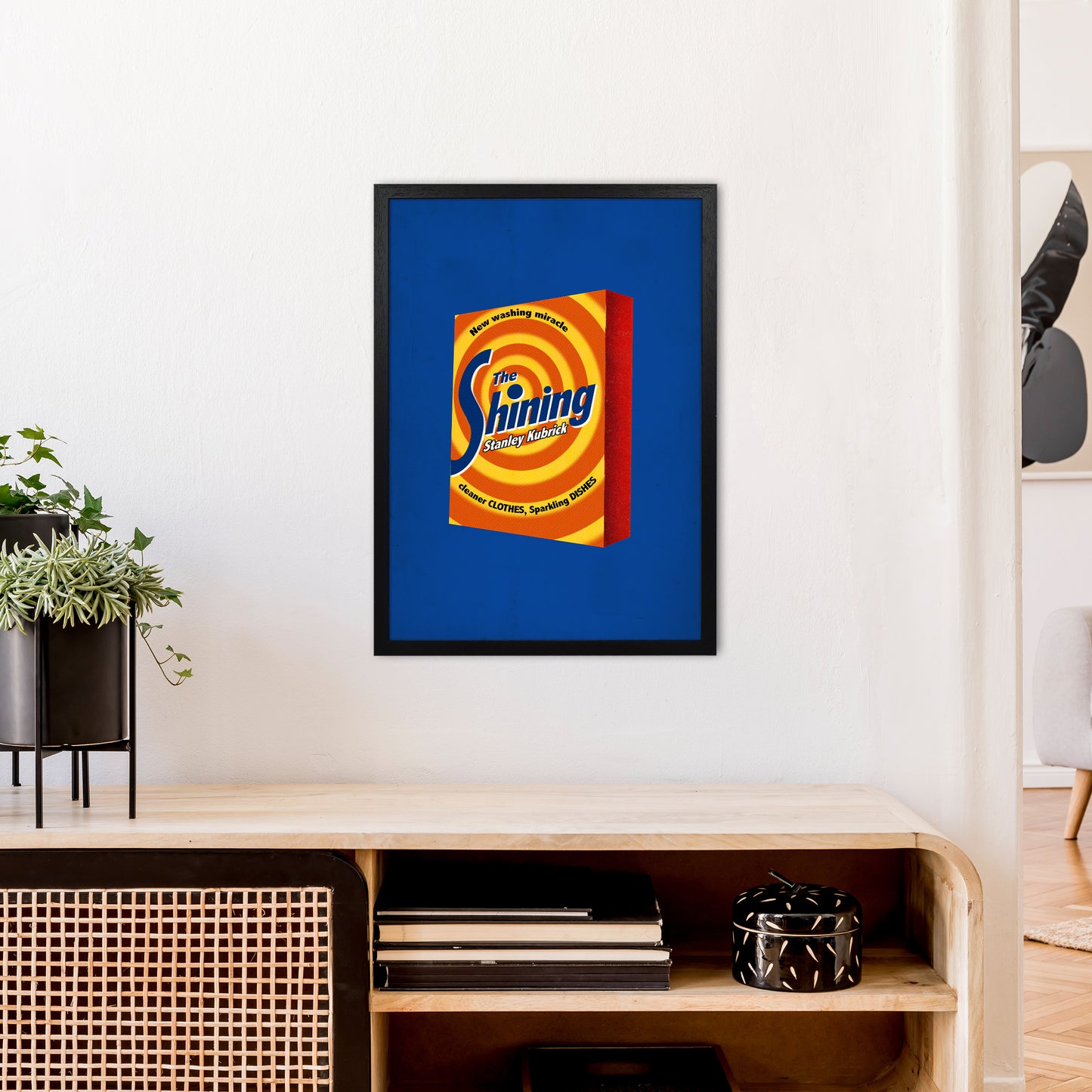 Shining Shot by David Redon Retro Movie Poster Framed Wall Art Print A2 White Frame