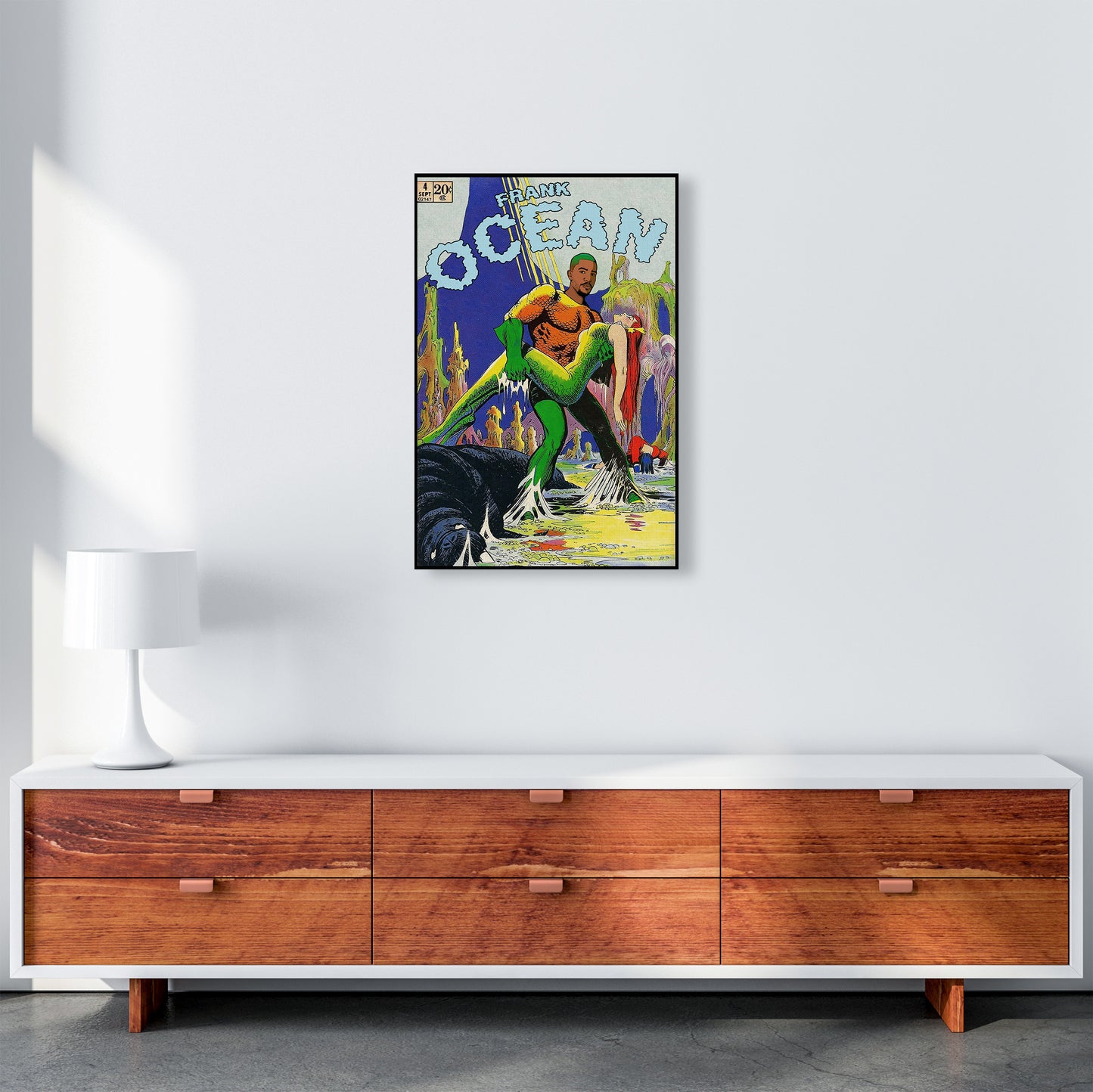 Ocean by David Redon Retro Music Poster Framed Wall Art Print A2 Canvas