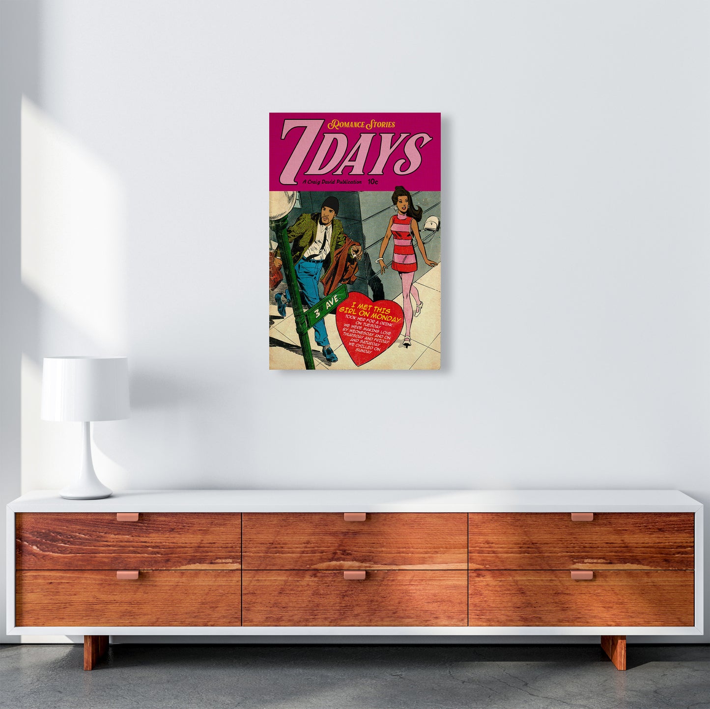 7 Days Music Poster Art Print by David Redon A2 Canvas