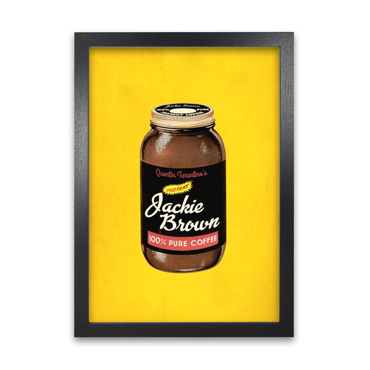 Jackie brown retro movie poster framed wall art print