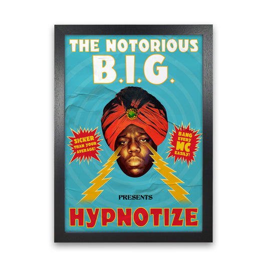 Hypnotize by David Redon Retro Music Poster Framed Wall Art Print Black Grain