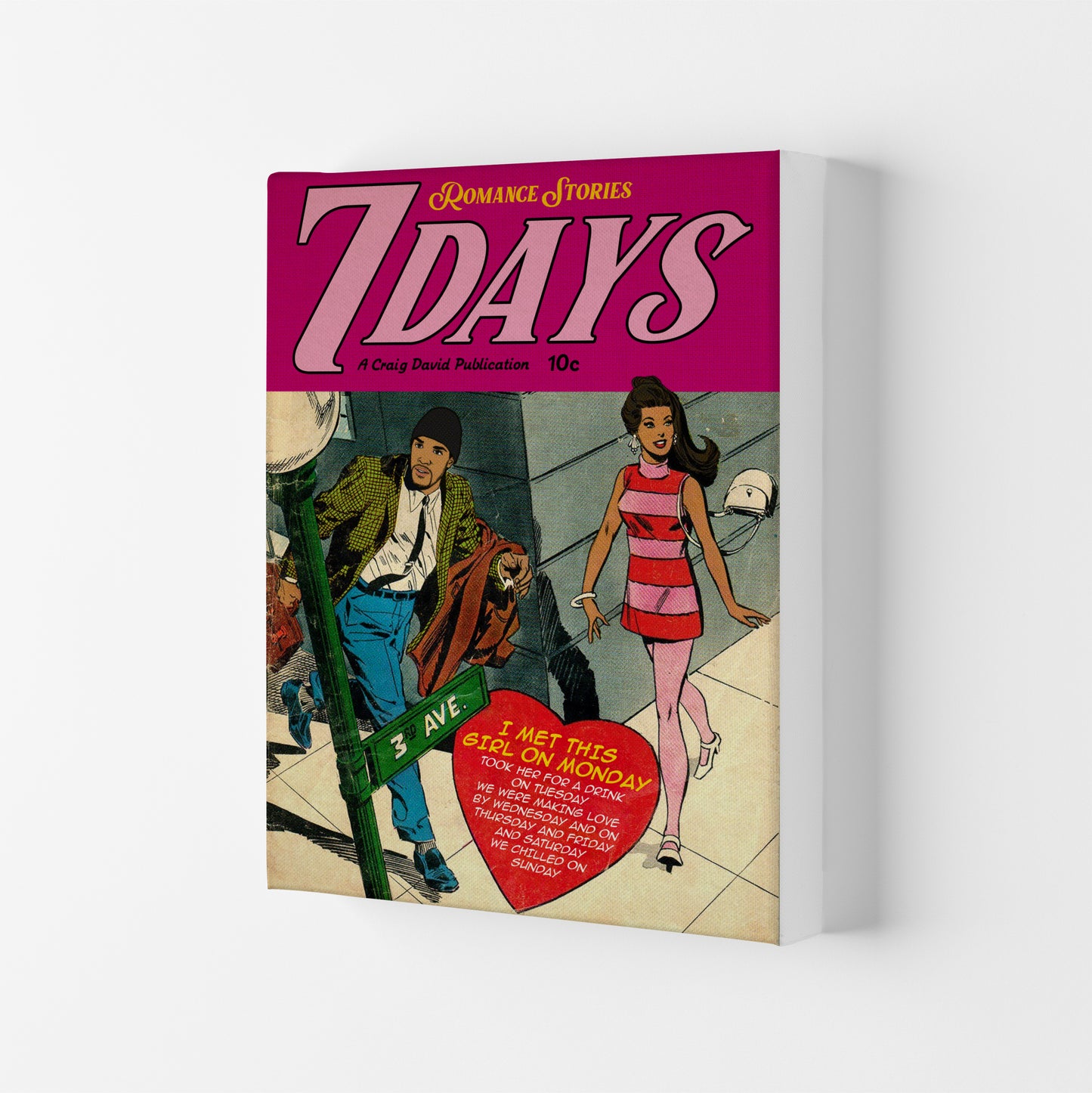 7 Days Music Poster Art Print by David Redon Canvas