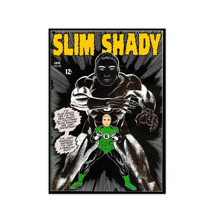Eminem slim shady  music poster framed wall art print