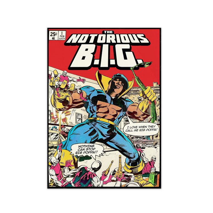 The notorious big retro music poster framed wall art print