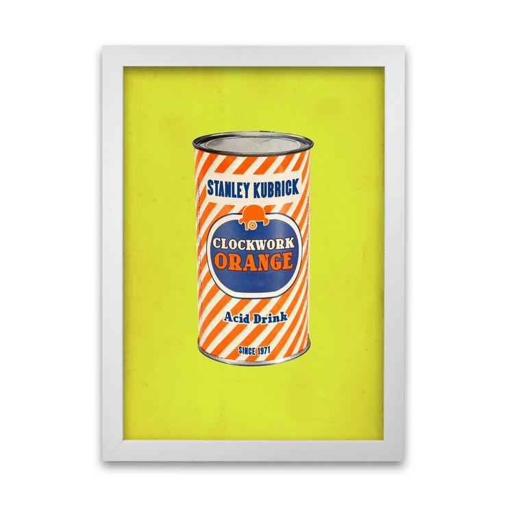 Clockwork orange retro movie poster framed wall art print