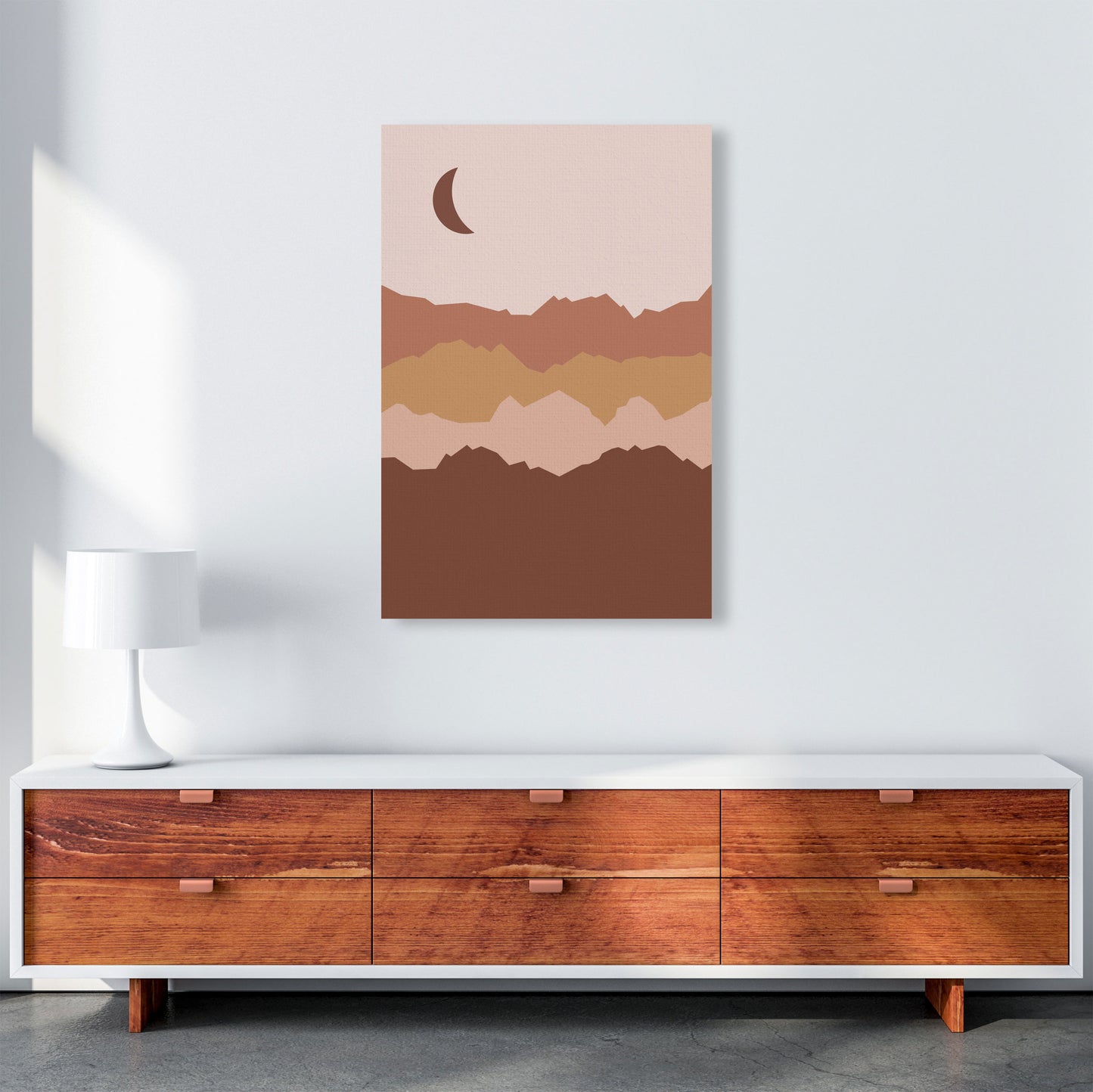 Mountain Moon Art Print by Essentially Nomadic A1 Canvas