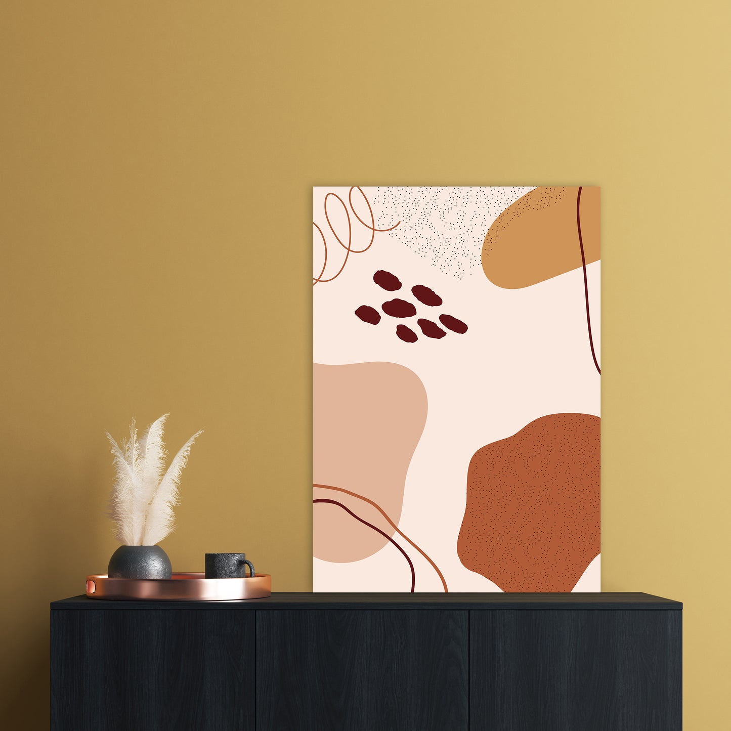 Abstract Shapes Art Print by Essentially Nomadic A1 Black Frame
