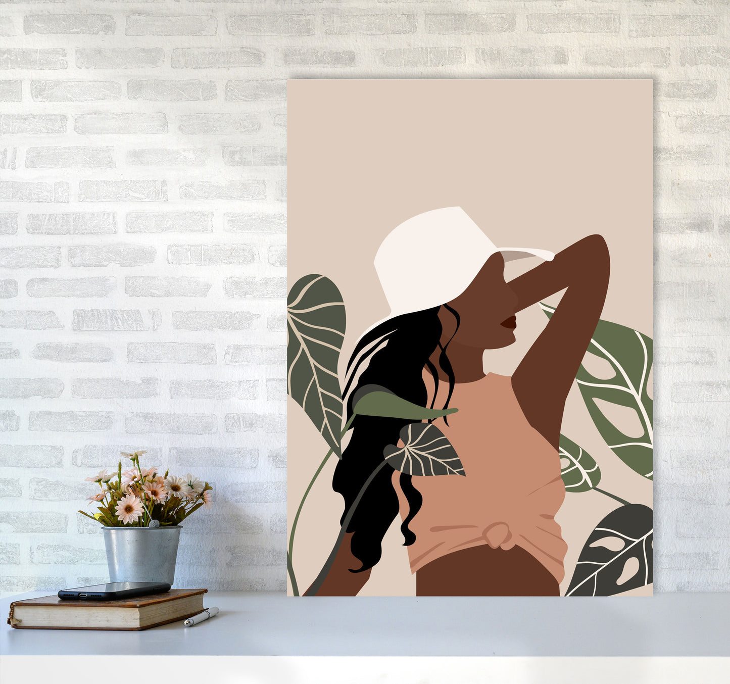 Girl Black Woman Art Print by Essentially Nomadic A1 Black Frame