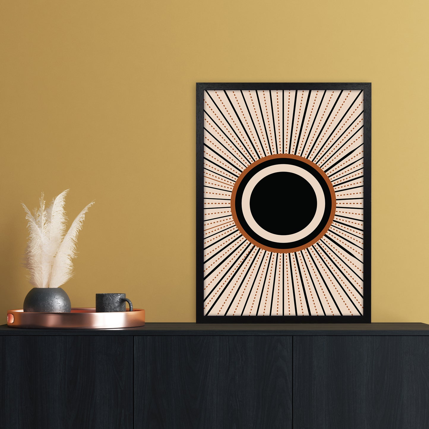 Boho Sun 1 Art Print by Essentially Nomadic A2 White Frame