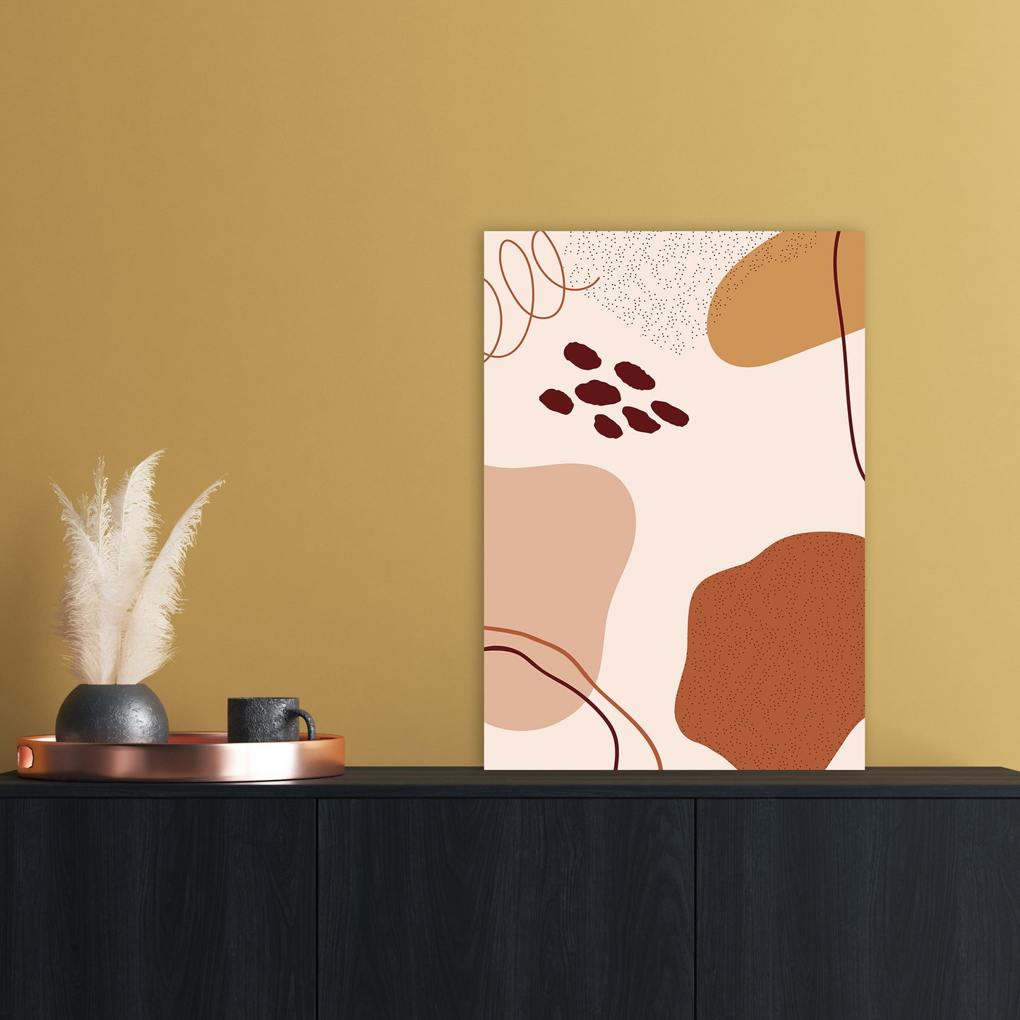 Abstract Shapes Art Print by Essentially Nomadic A2 Black Frame