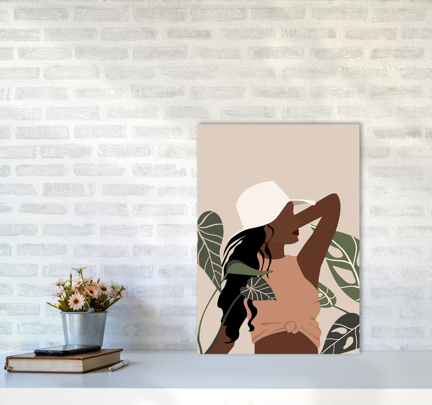 Girl Black Woman Art Print by Essentially Nomadic A2 Black Frame