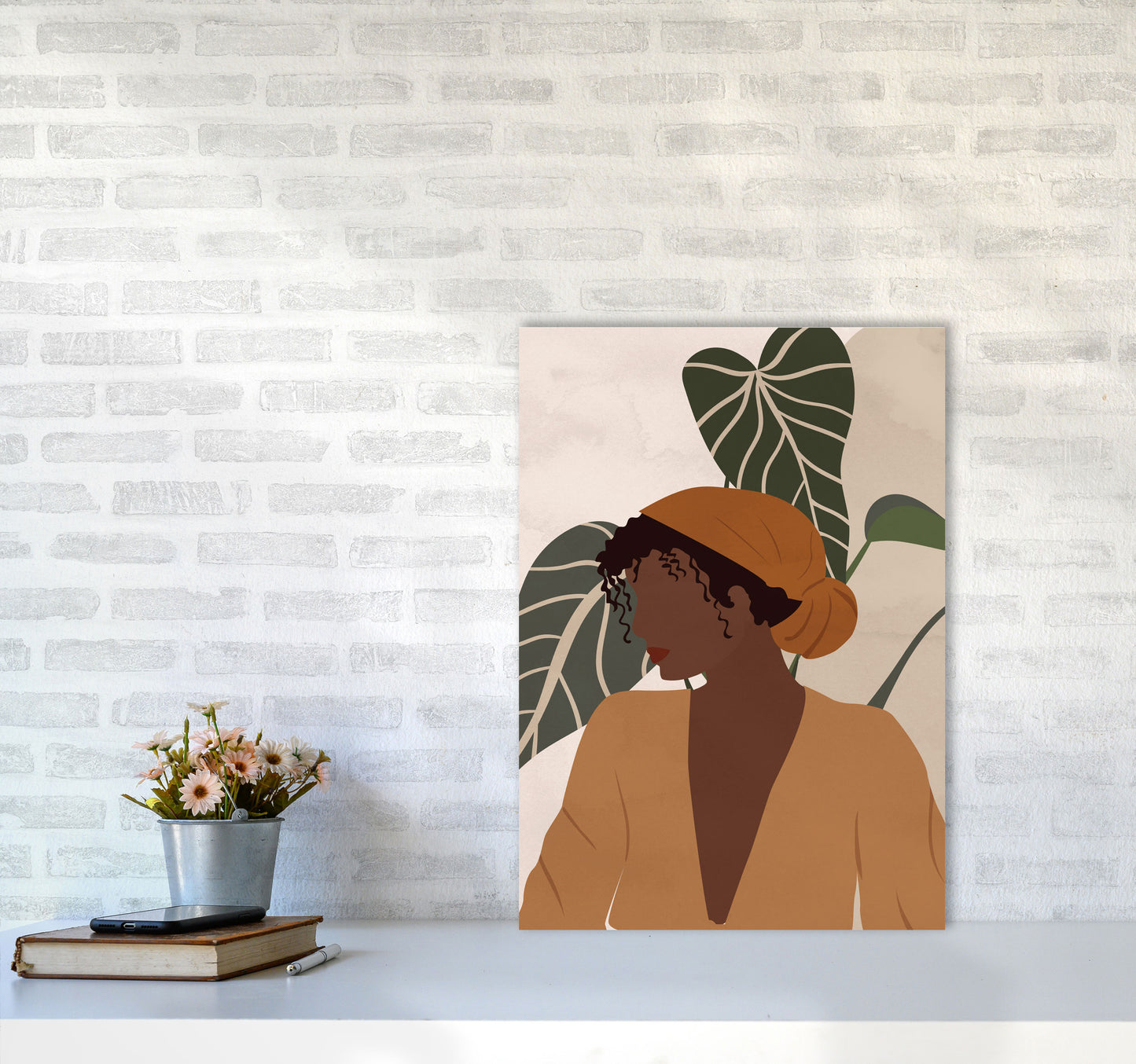Girl Woman Ethnic Boho Art Print by Essentially Nomadic A2 Black Frame