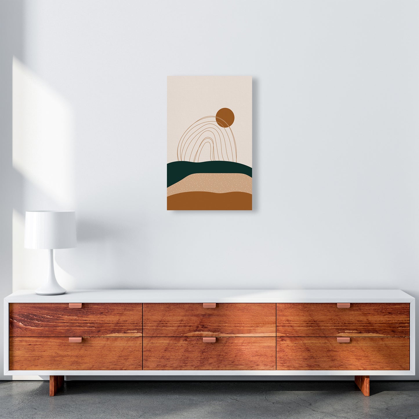 Abstract Rainbow Landscape Art Print by Essentially Nomadic A3 Canvas