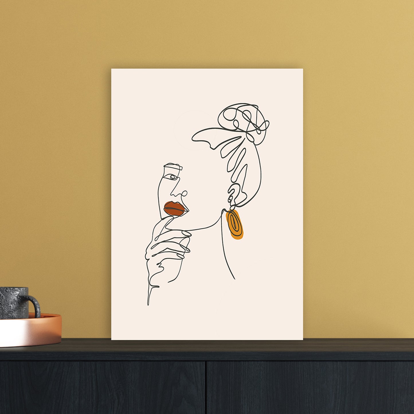 Women Line Art Art Print by Essentially Nomadic A3 Black Frame