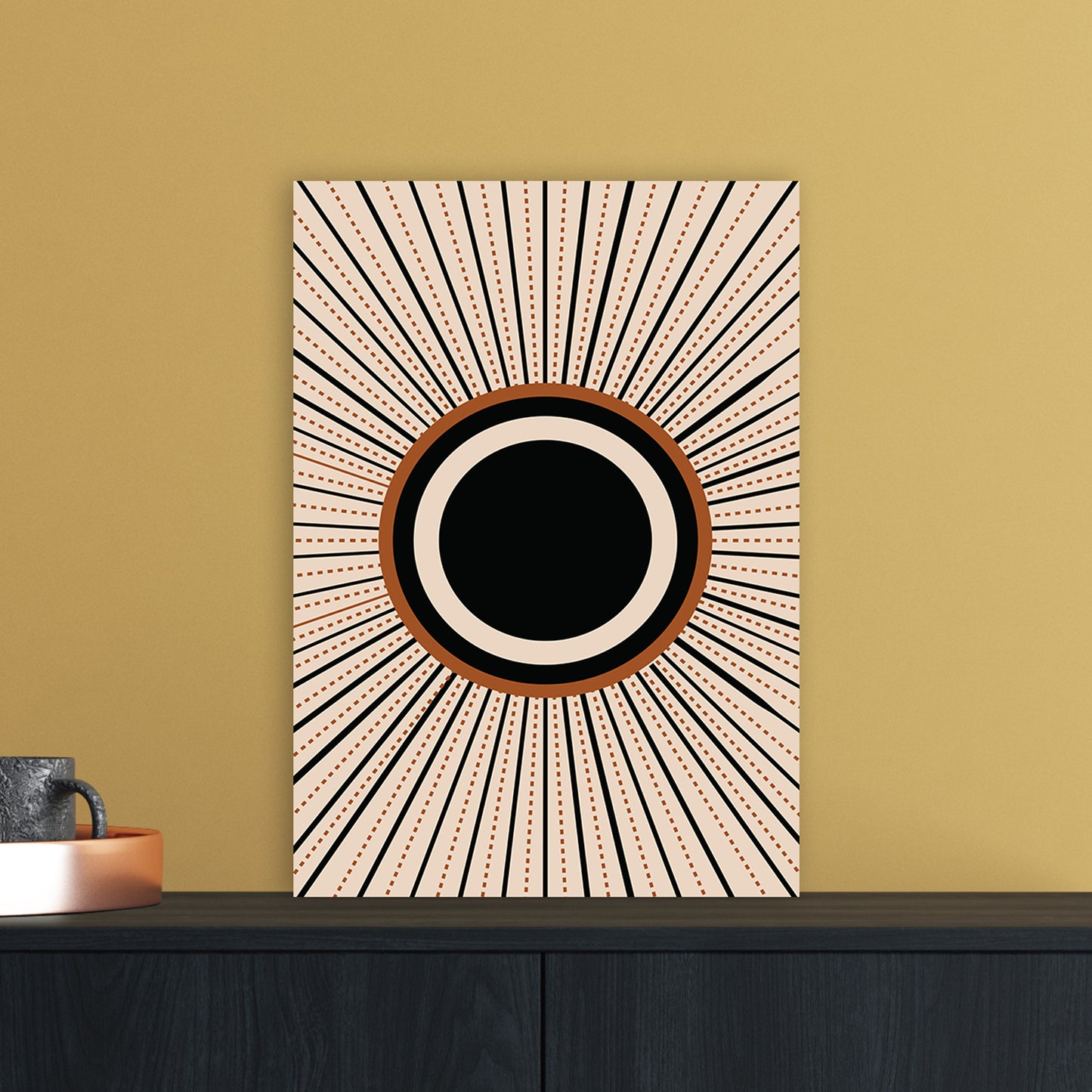 Boho Sun 1 Art Print by Essentially Nomadic A3 Black Frame